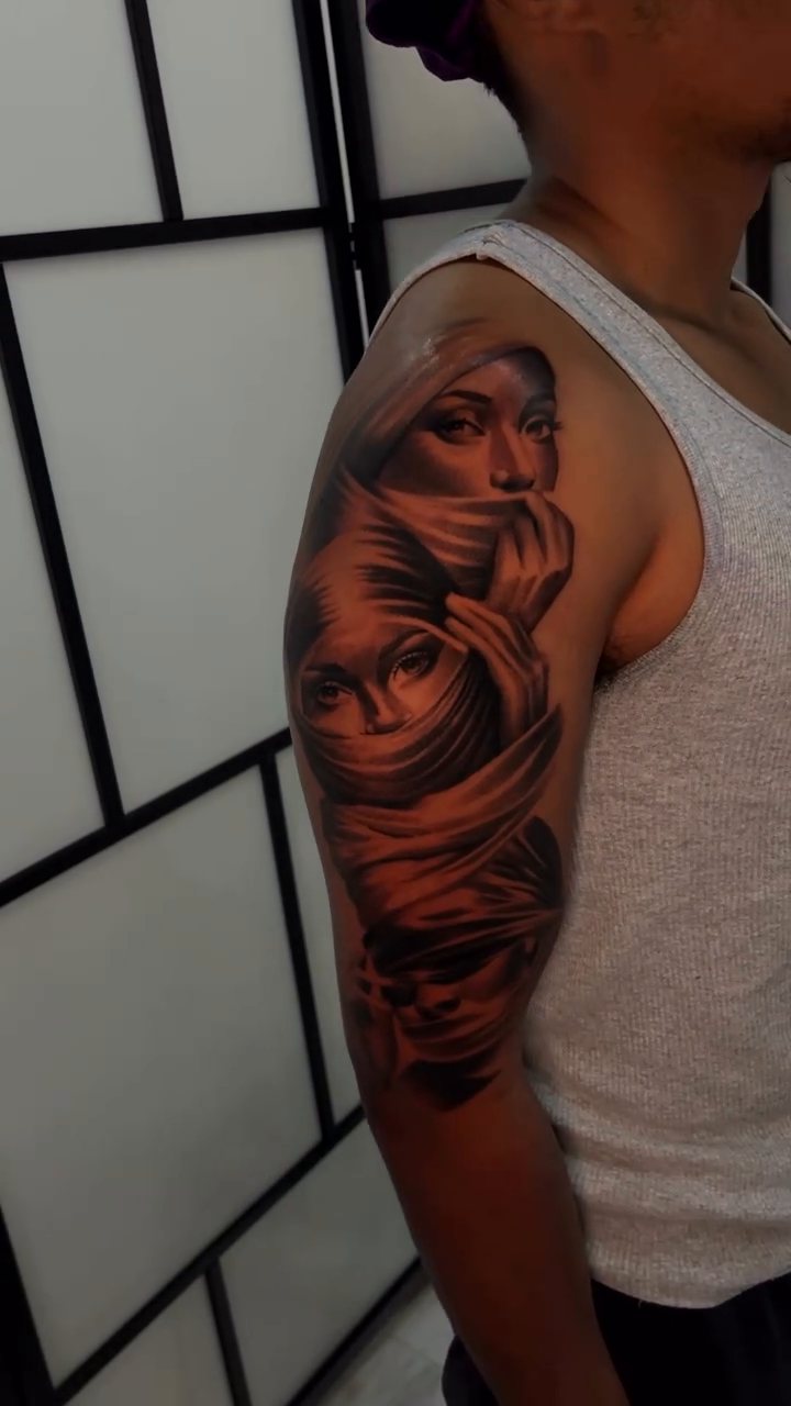 Tattoo by @alfredoadametattoo — realism, black_and_grey