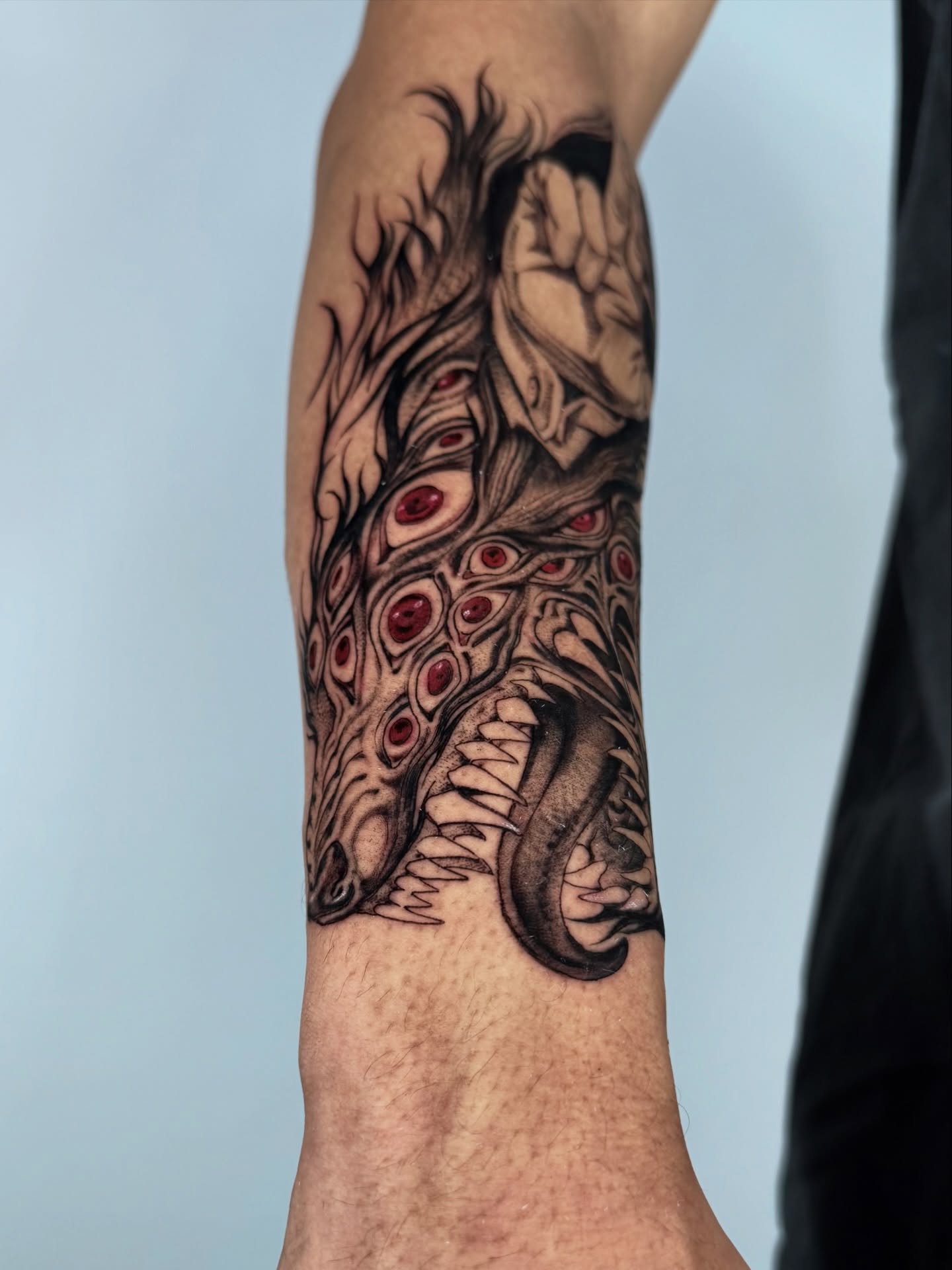 Serpent realism tattoo on the forearm by Tattoos.byDahlia, Austin, Texas