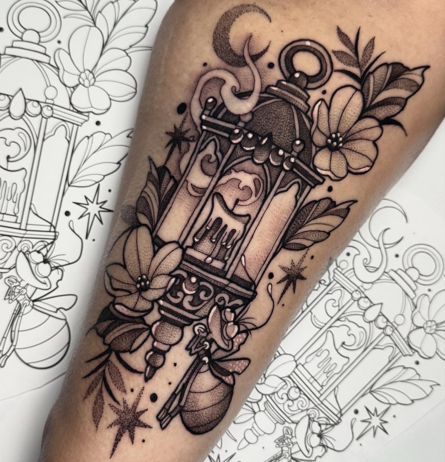 Tattoo by @aislynleigh — black_and_grey, dotwork