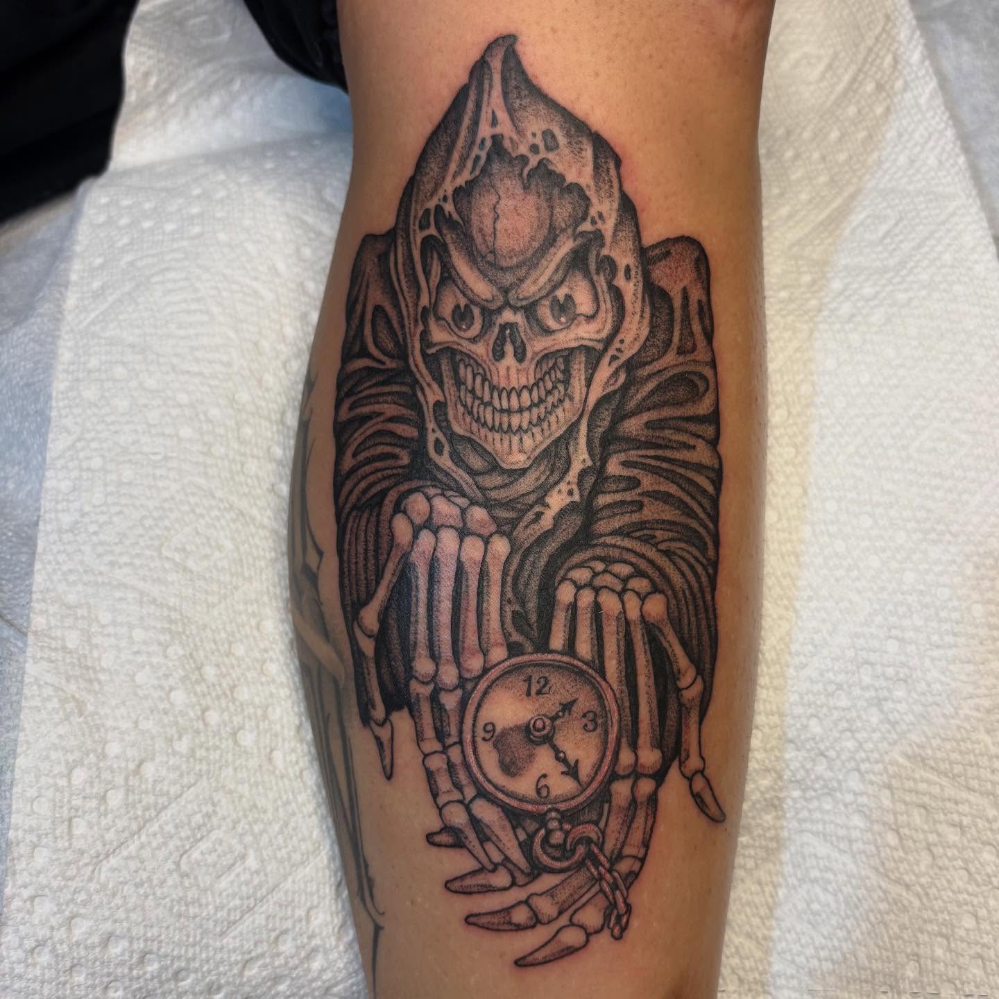 Tattoo by @fried_world — black_and_grey, realism
