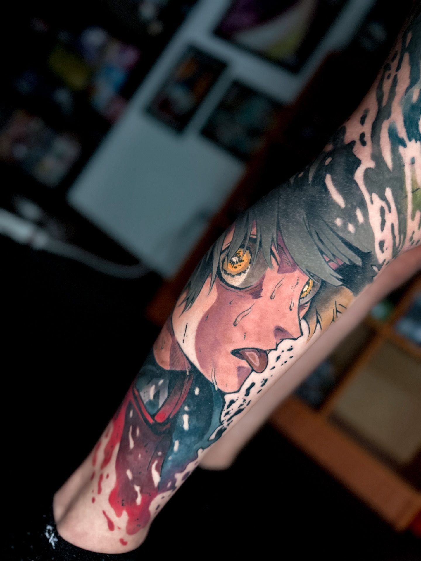Anime character anime tattoo on the forearm by Anime