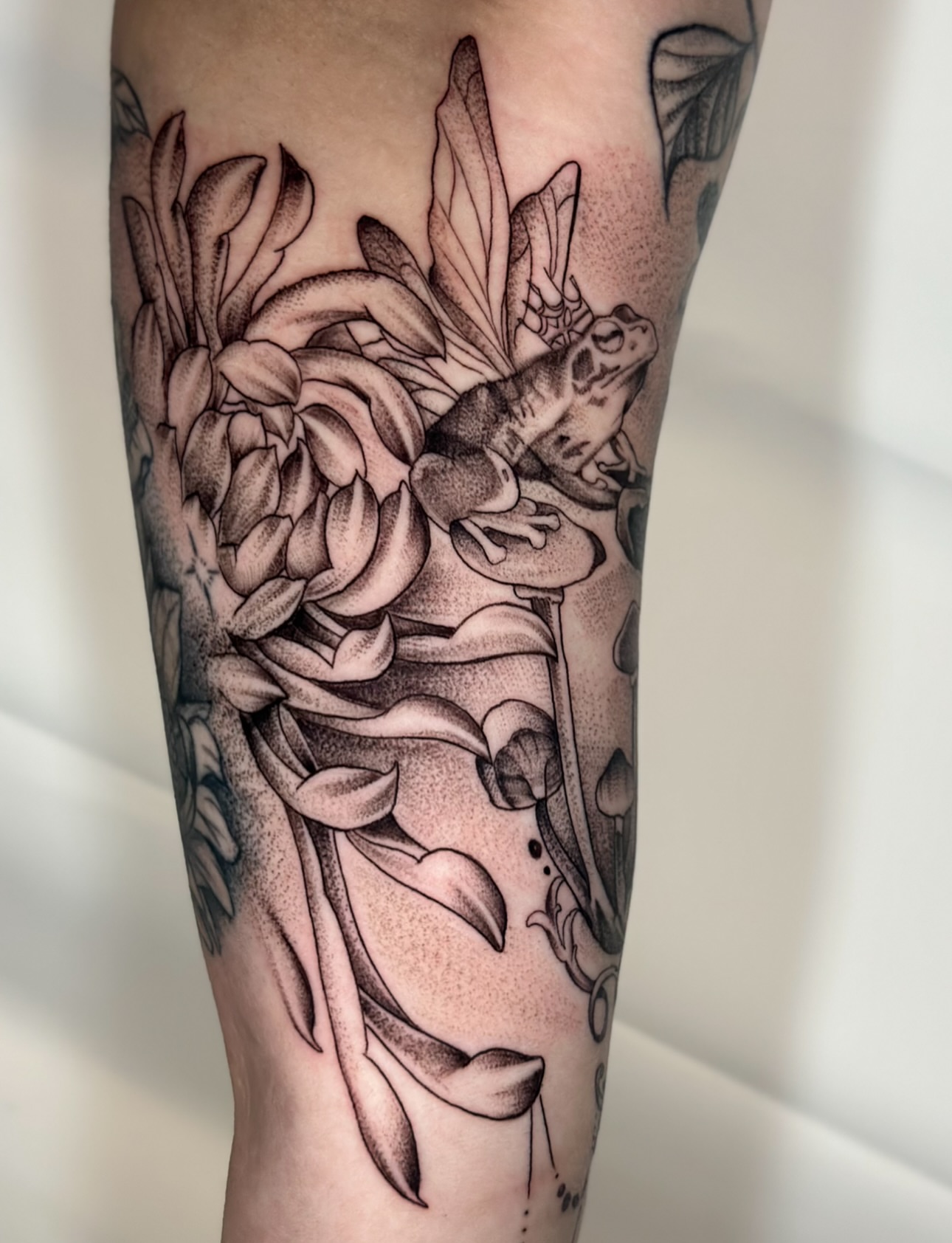 Tattoo by @coldbratpokes — dotwork, realism