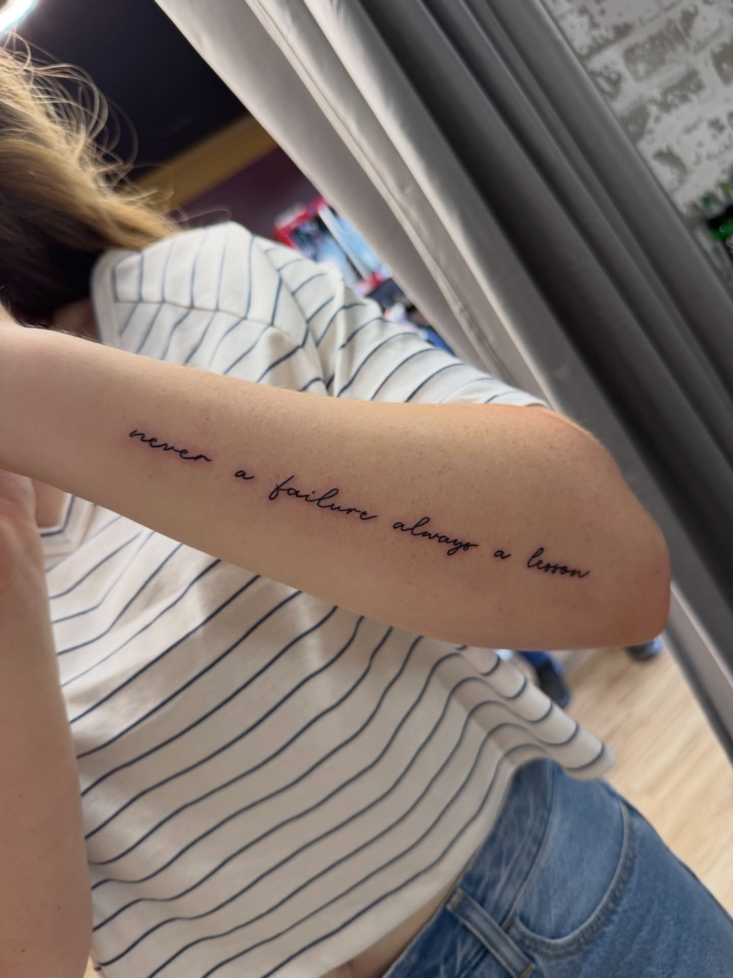 Tattoo by @itscalebbattles — lettering_script