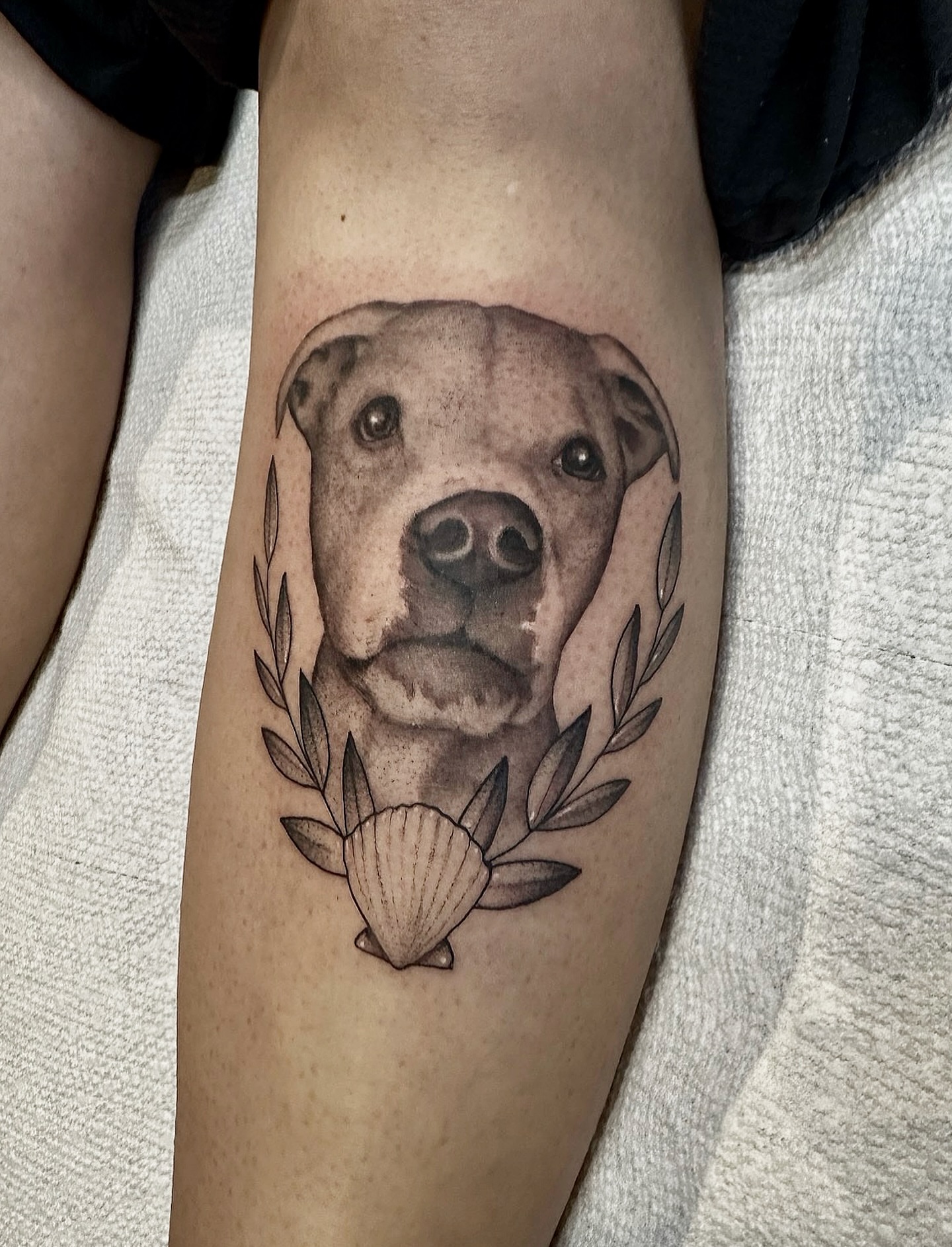 Tattoo by @feraleyes — realism, dotwork