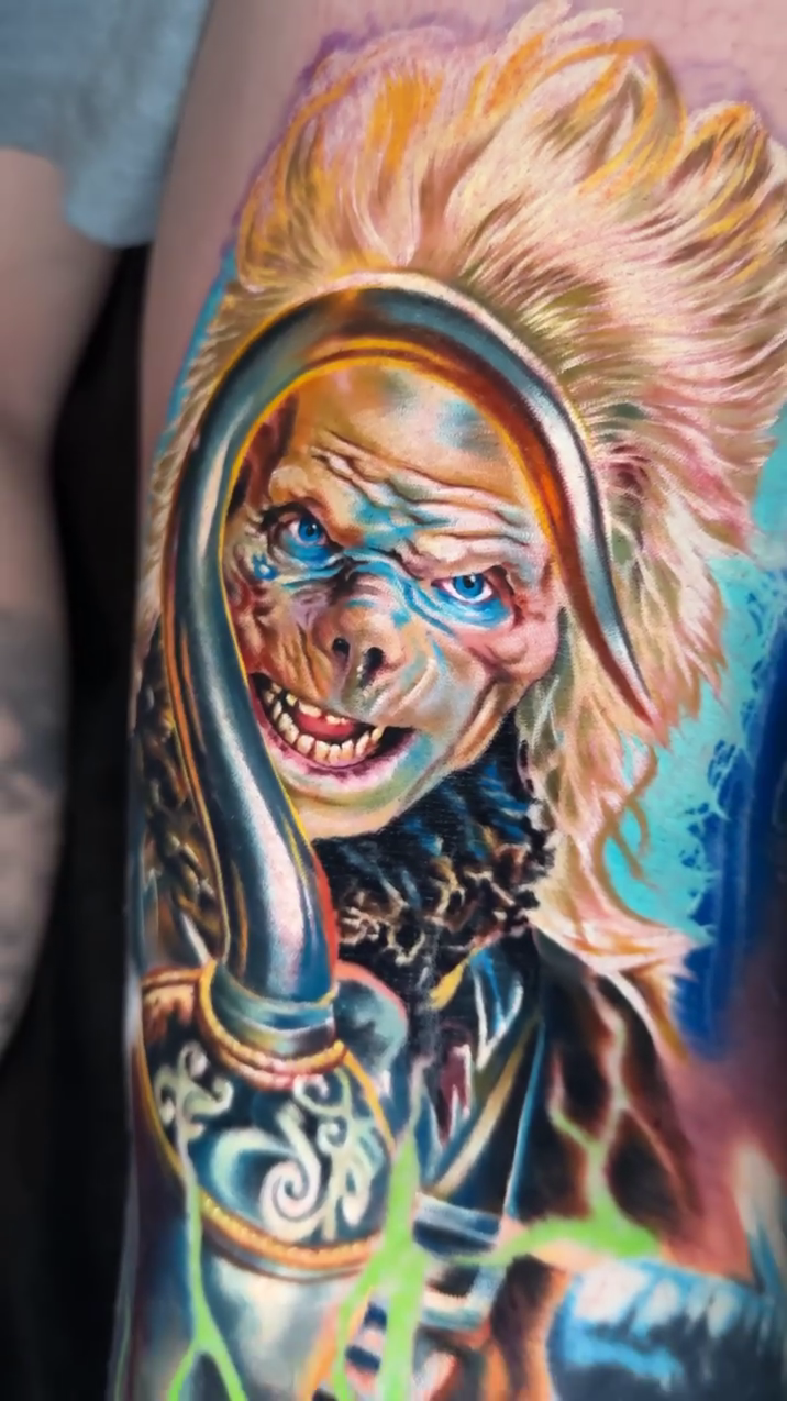 Captain Hook realism tattoo by Noelin Wheeler
