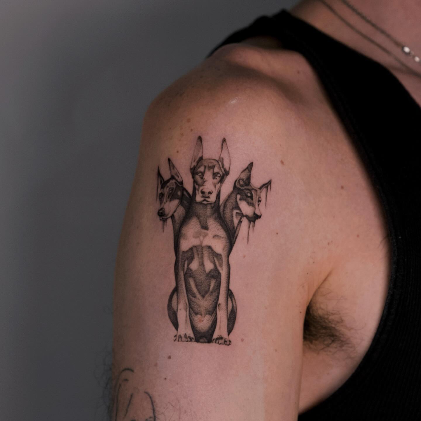 Tattoo by @domcozzaart — black_and_grey