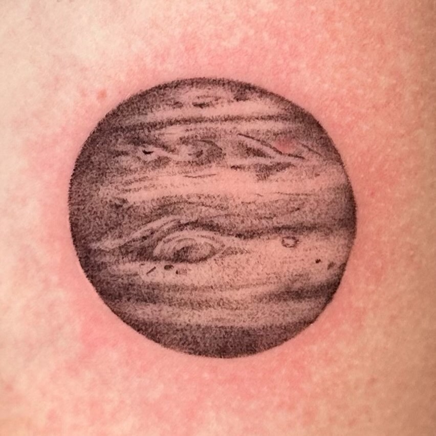 Jupiter black and grey tattoo on the torso by macie ❥ austin tattoo artist, Austin, Texas