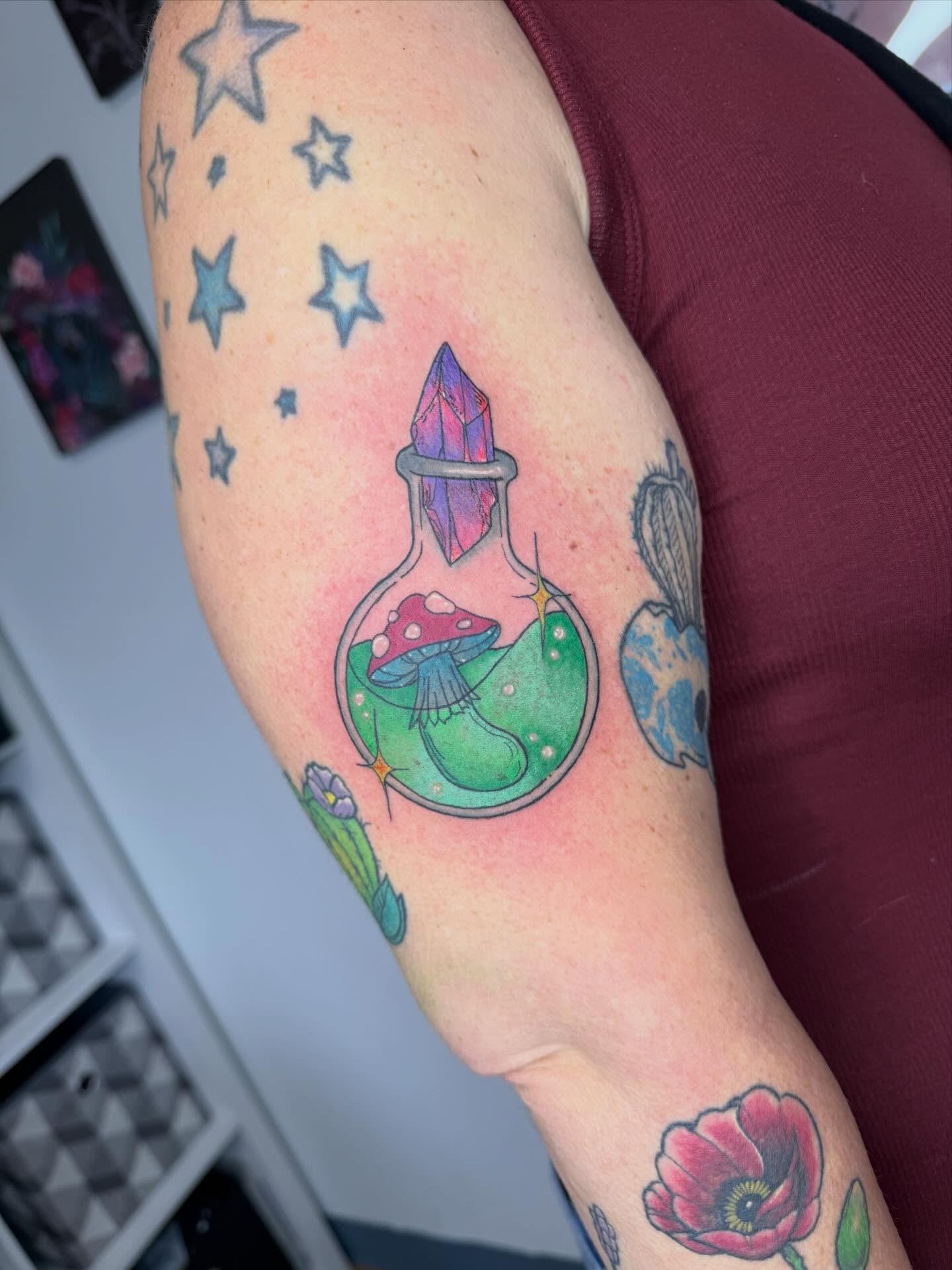 Tattoo by @milkas_tatt2 β watercolor, surrealism