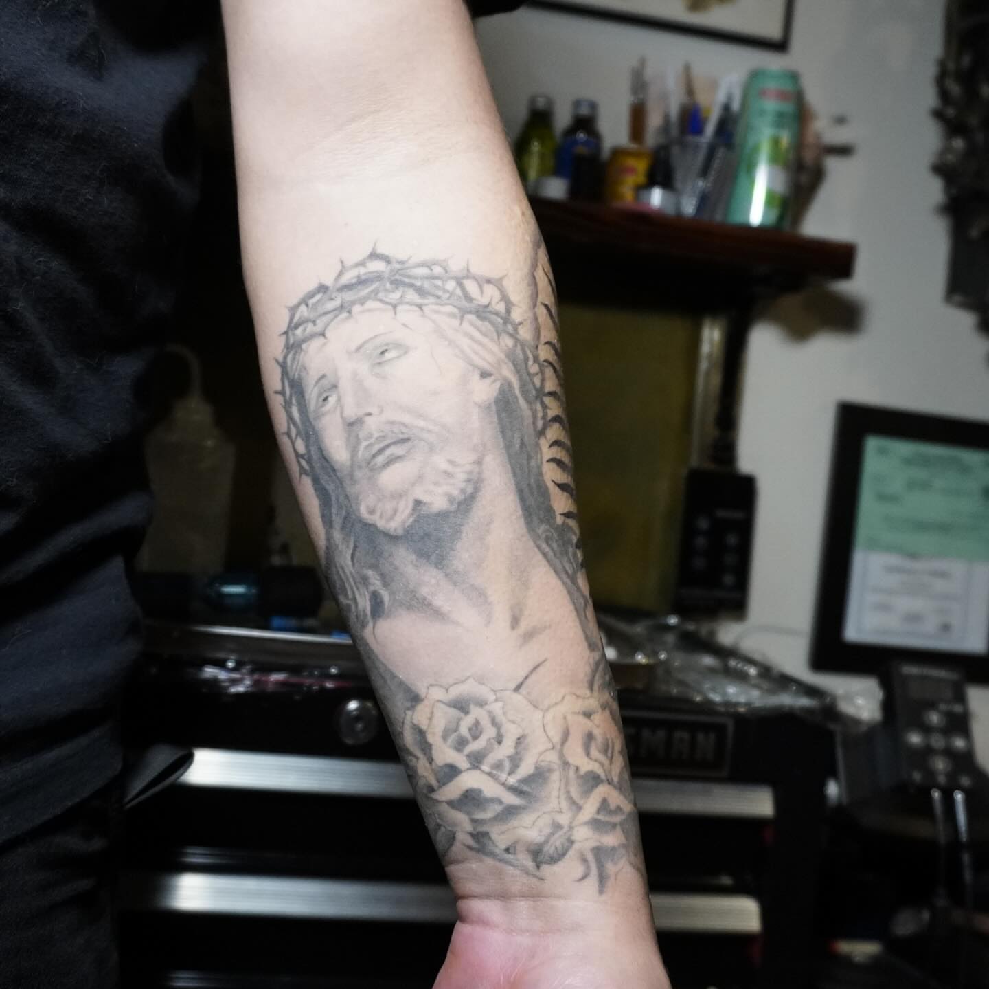 Tattoo by @adrian__tattoos — realism, black_and_grey