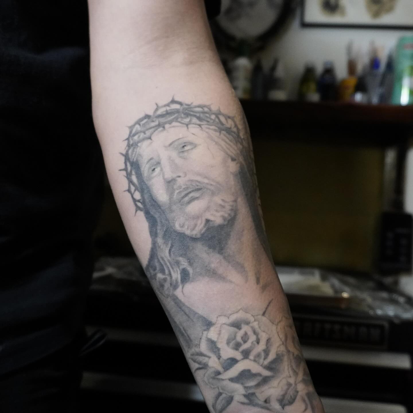 Tattoo by @adrian__tattoos — realism, black_and_grey