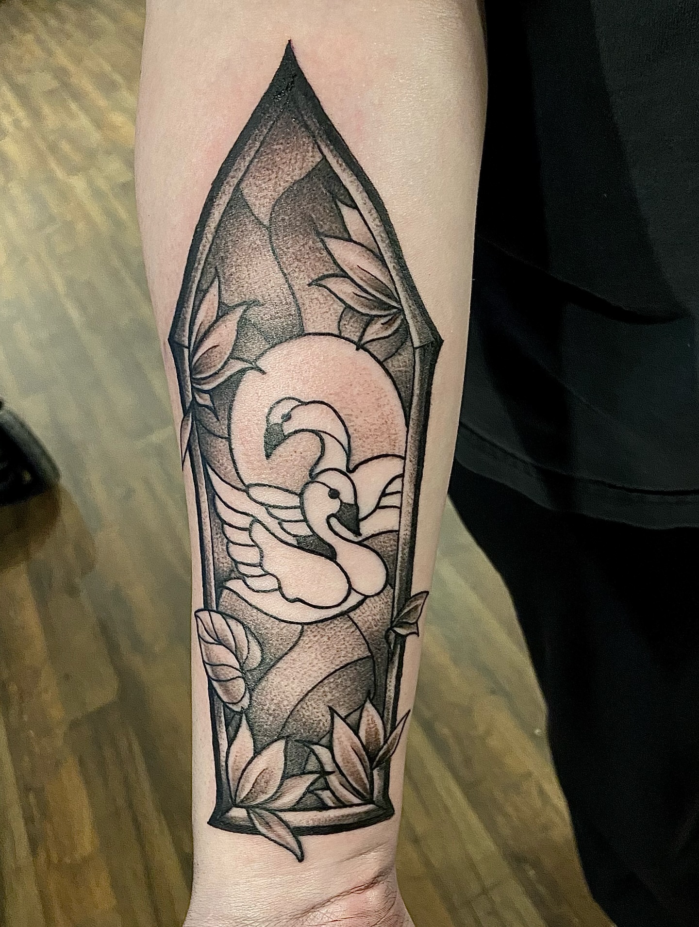 Tattoo by @coltrain_45 — black_and_grey