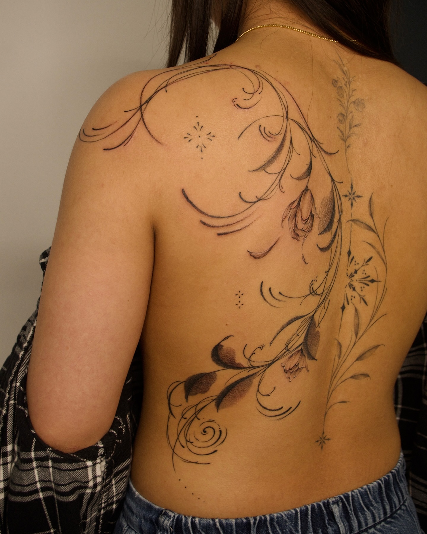 Tattoo by @prncessofvietnam — black_and_grey, ornamental