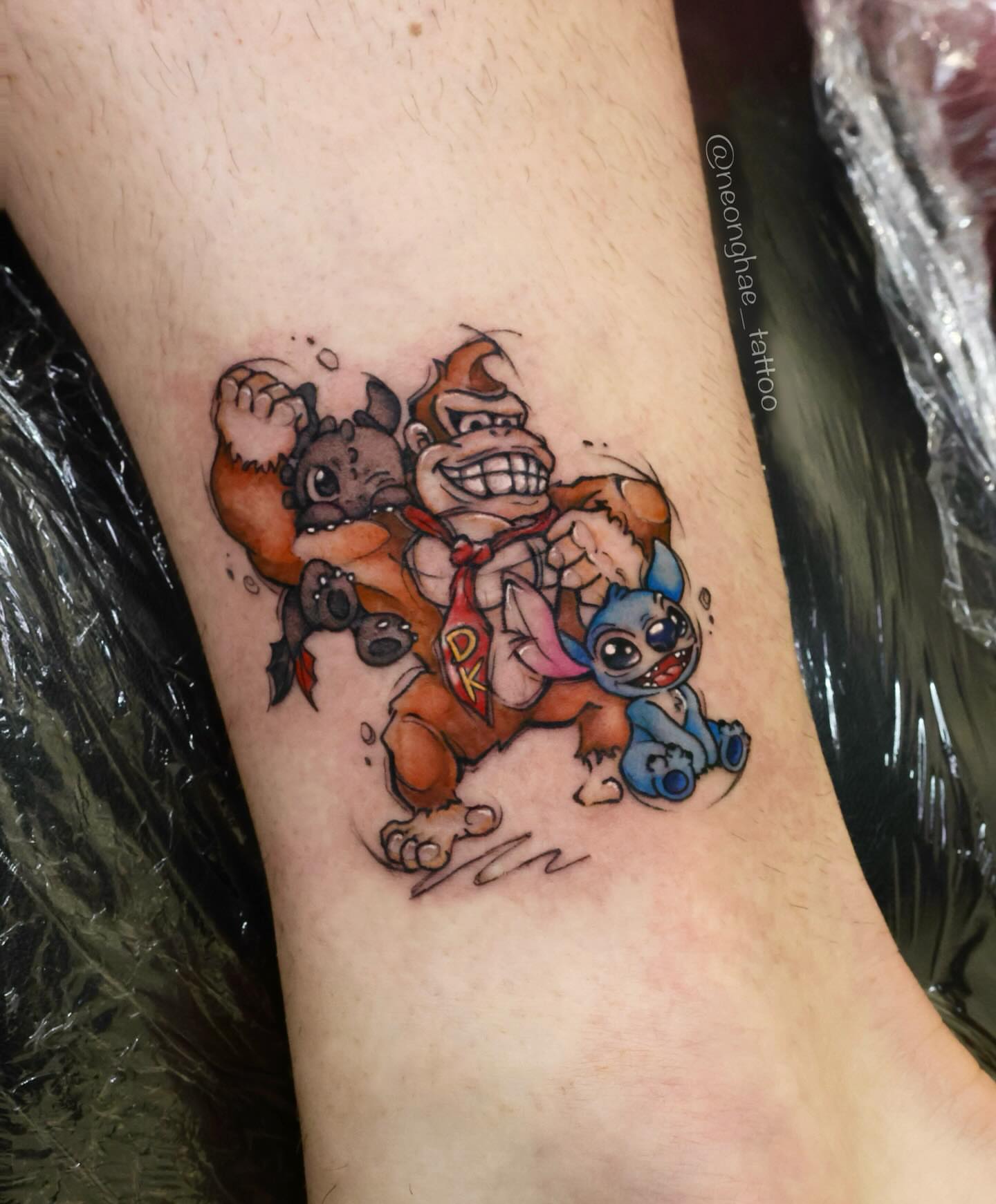 Tattoo by @neonghae_tattoo — dotwork