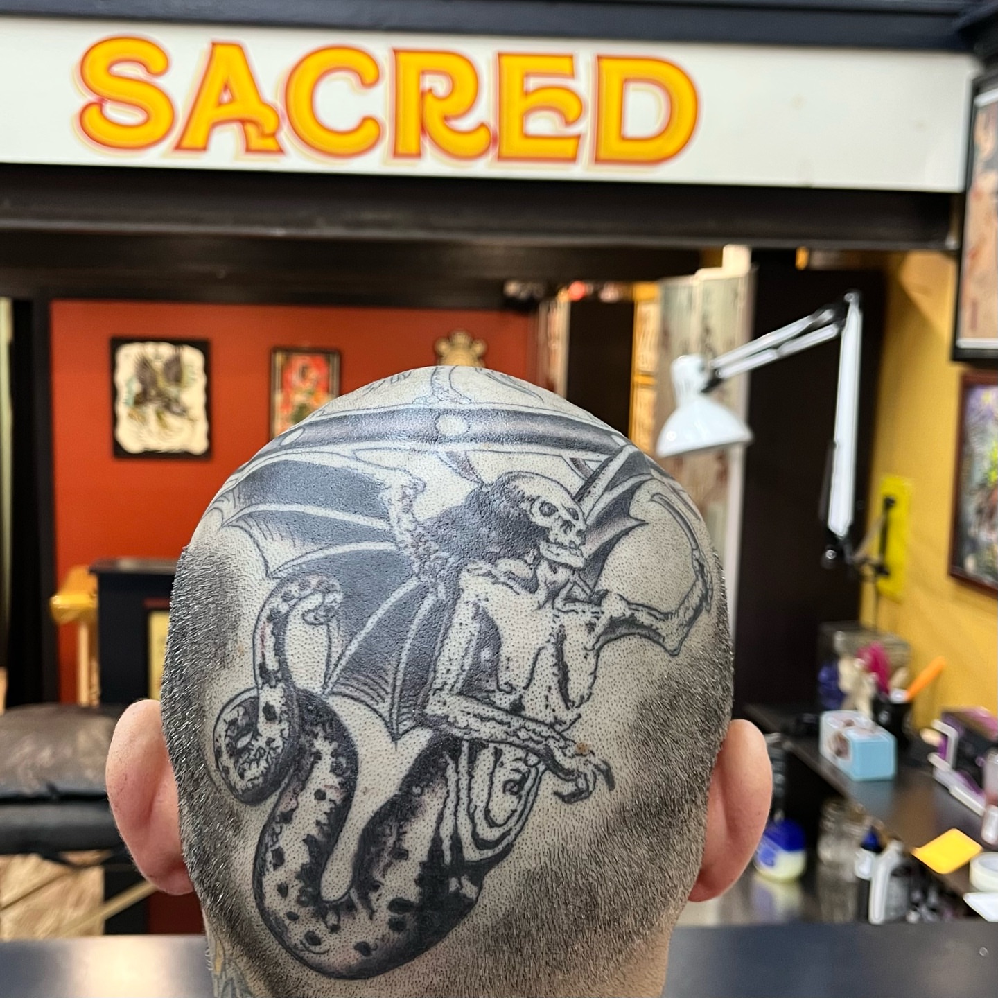 Tattoo by @slimwinters — black_and_grey