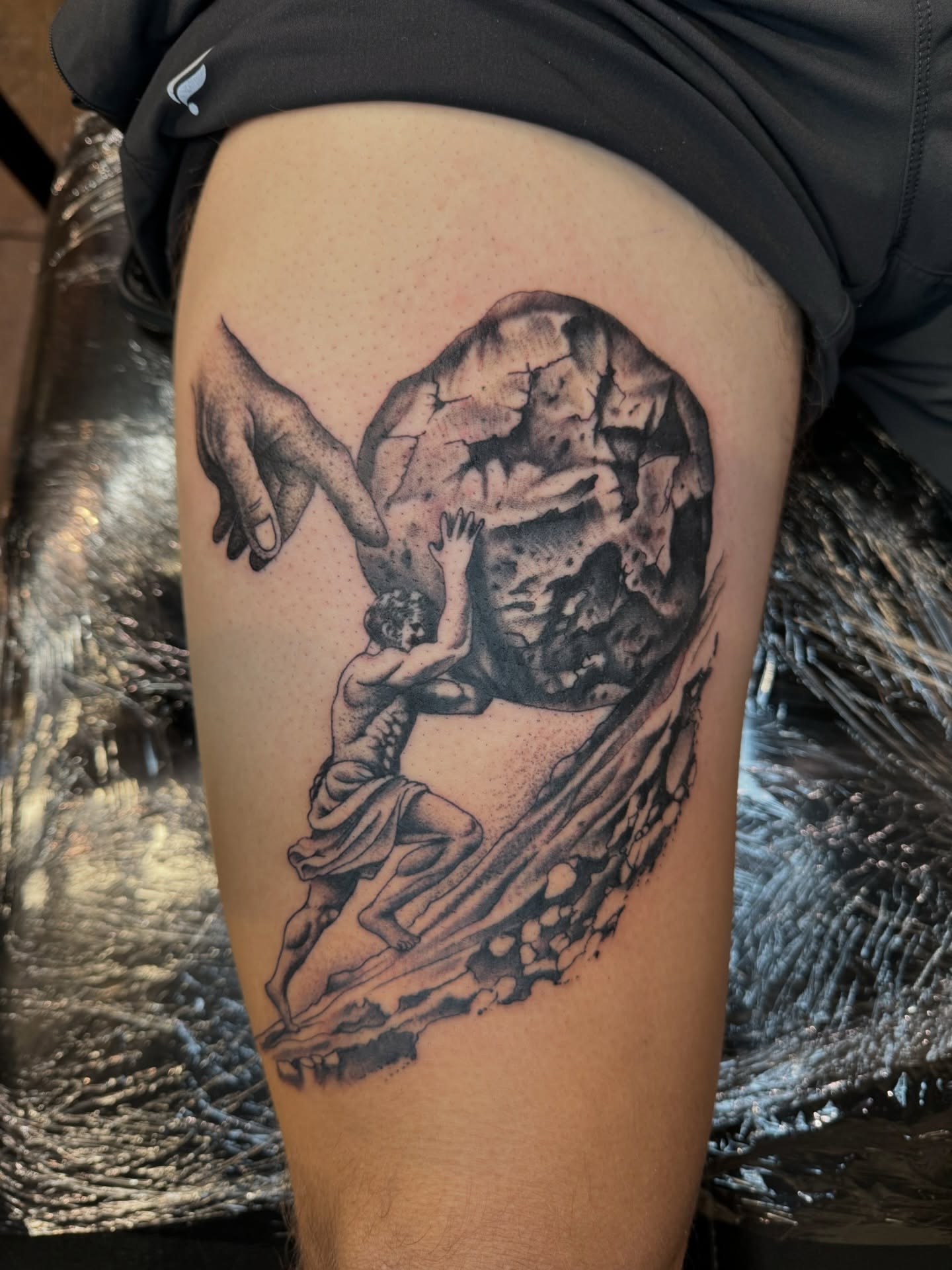 Tattoo by @inkcmob — black_and_grey, realism
