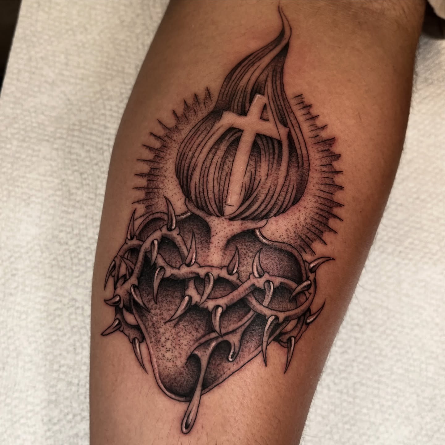 Tattoo by @jesus_pieces_ — black_and_grey, realism