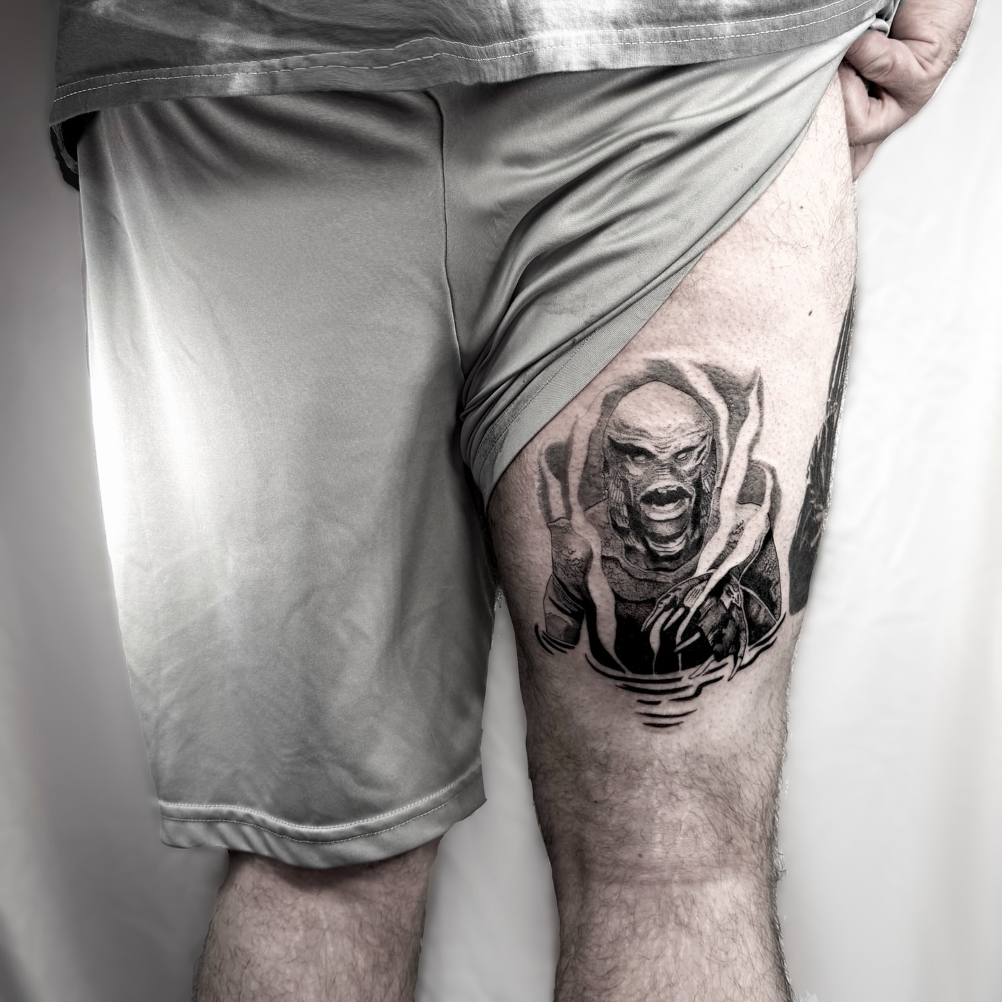 Tattoo by @derracula — black_and_grey