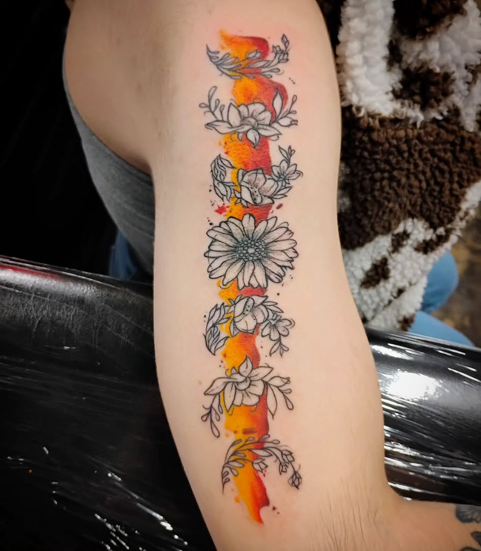 Tattoo by @jasonhondo — dotwork, watercolor