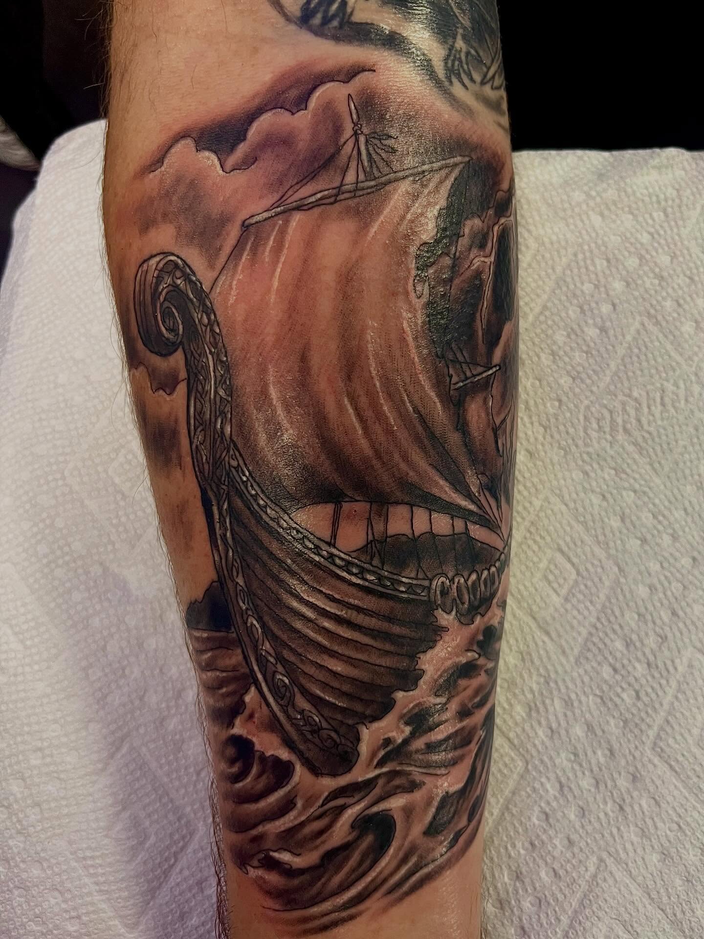 Tattoo by @classiccustomtattooing — realism, dark_realism