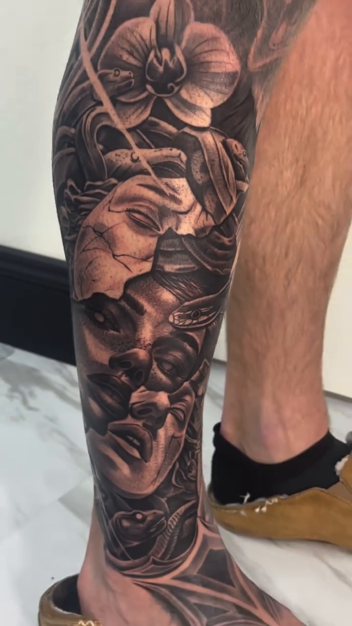 Tattoo by @7opez — black_and_grey, realism