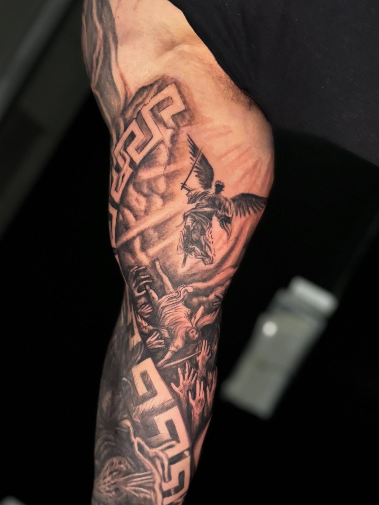Tattoo by @shawnskaletattoos — black_and_grey, realism
