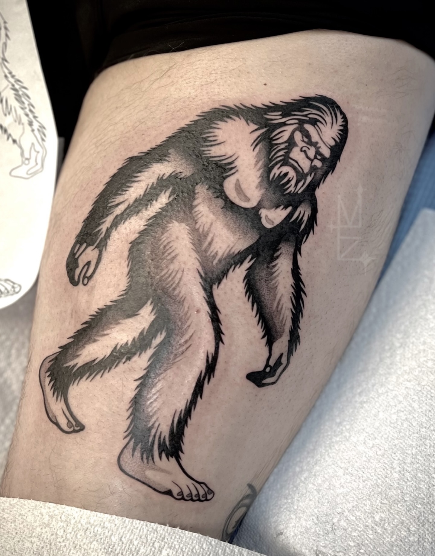 Tattoo by @maya_zink — black_and_grey