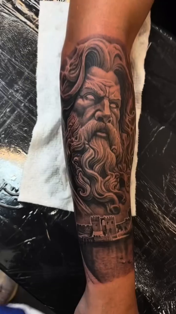 Tattoo by @tovar_tattoos — realism, black_and_grey