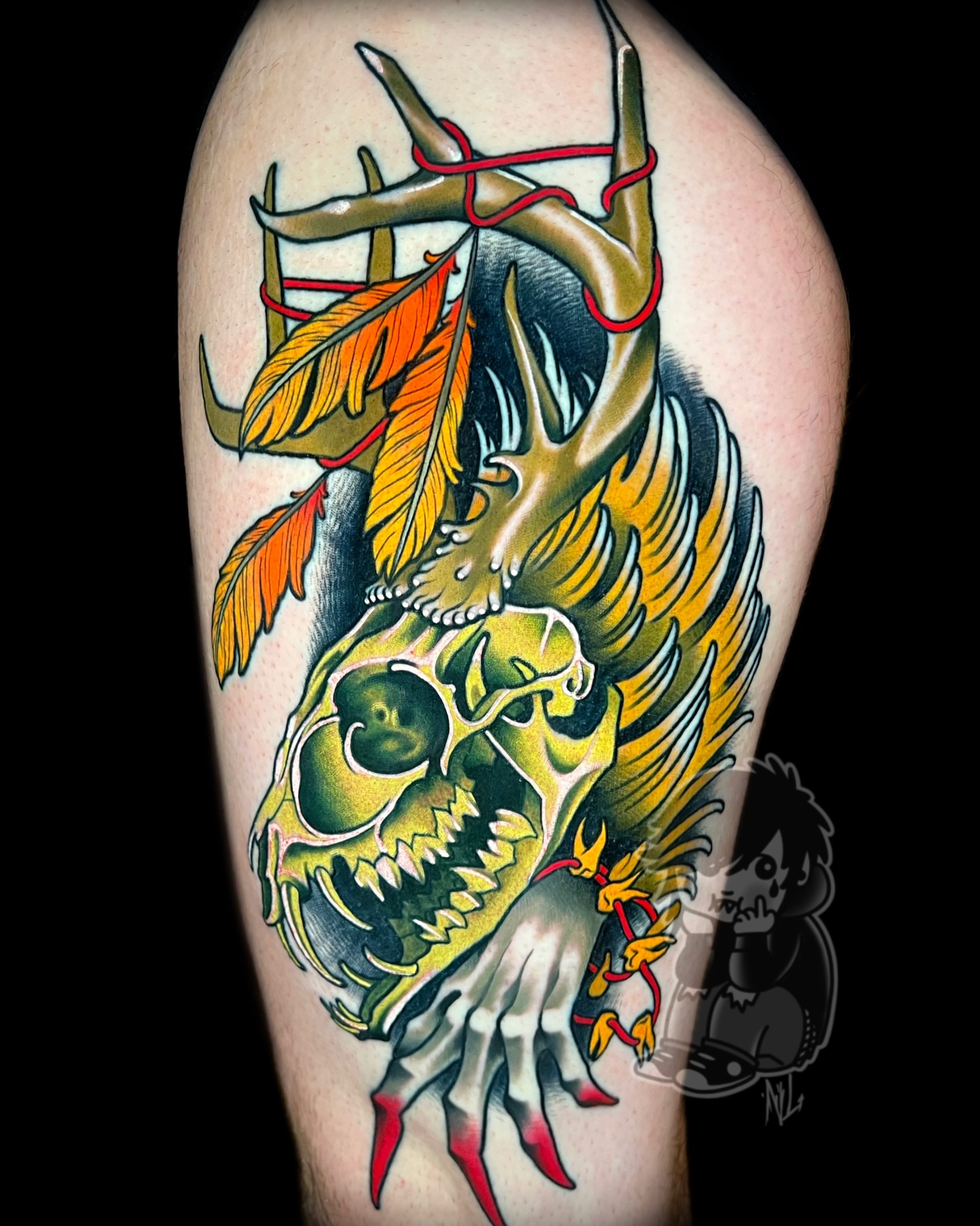 Tattoo by @nateleslietattoo — american_traditional, dark_realism