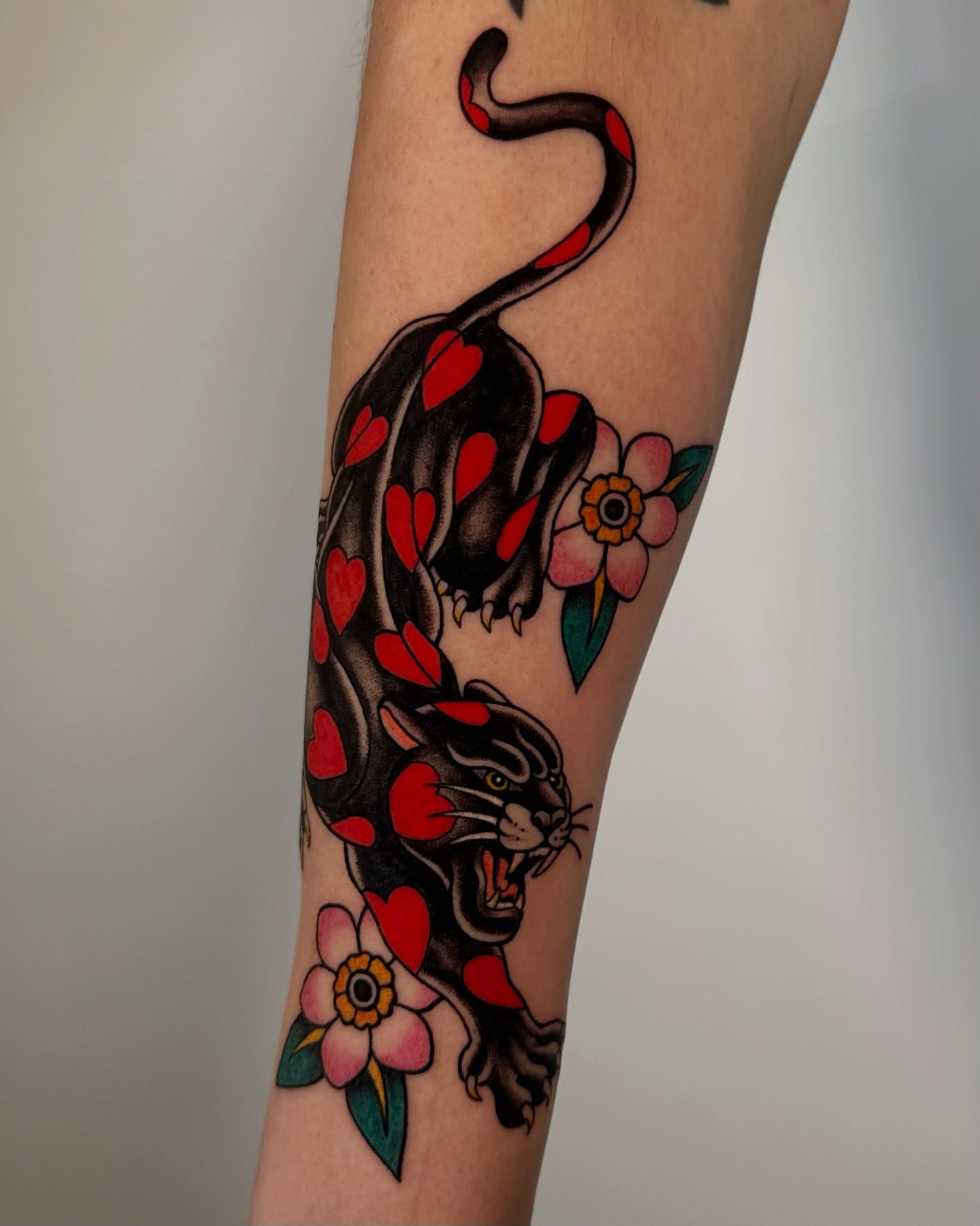 Tattoo by @zigzag_tattoo — american_traditional, trash_polka