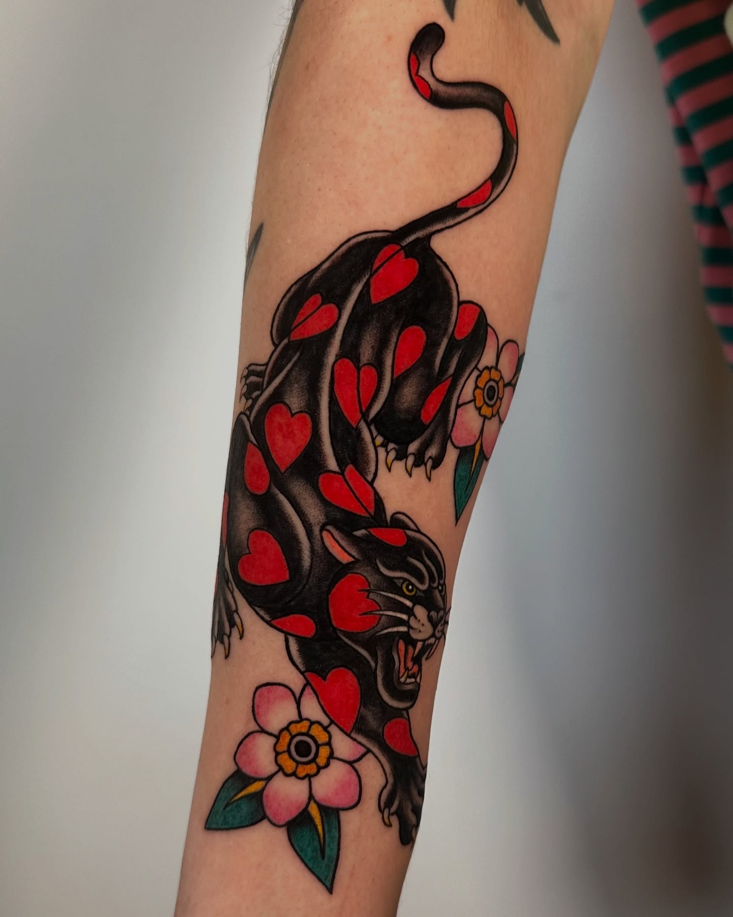 Tattoo by @zigzag_tattoo — american_traditional, trash_polka