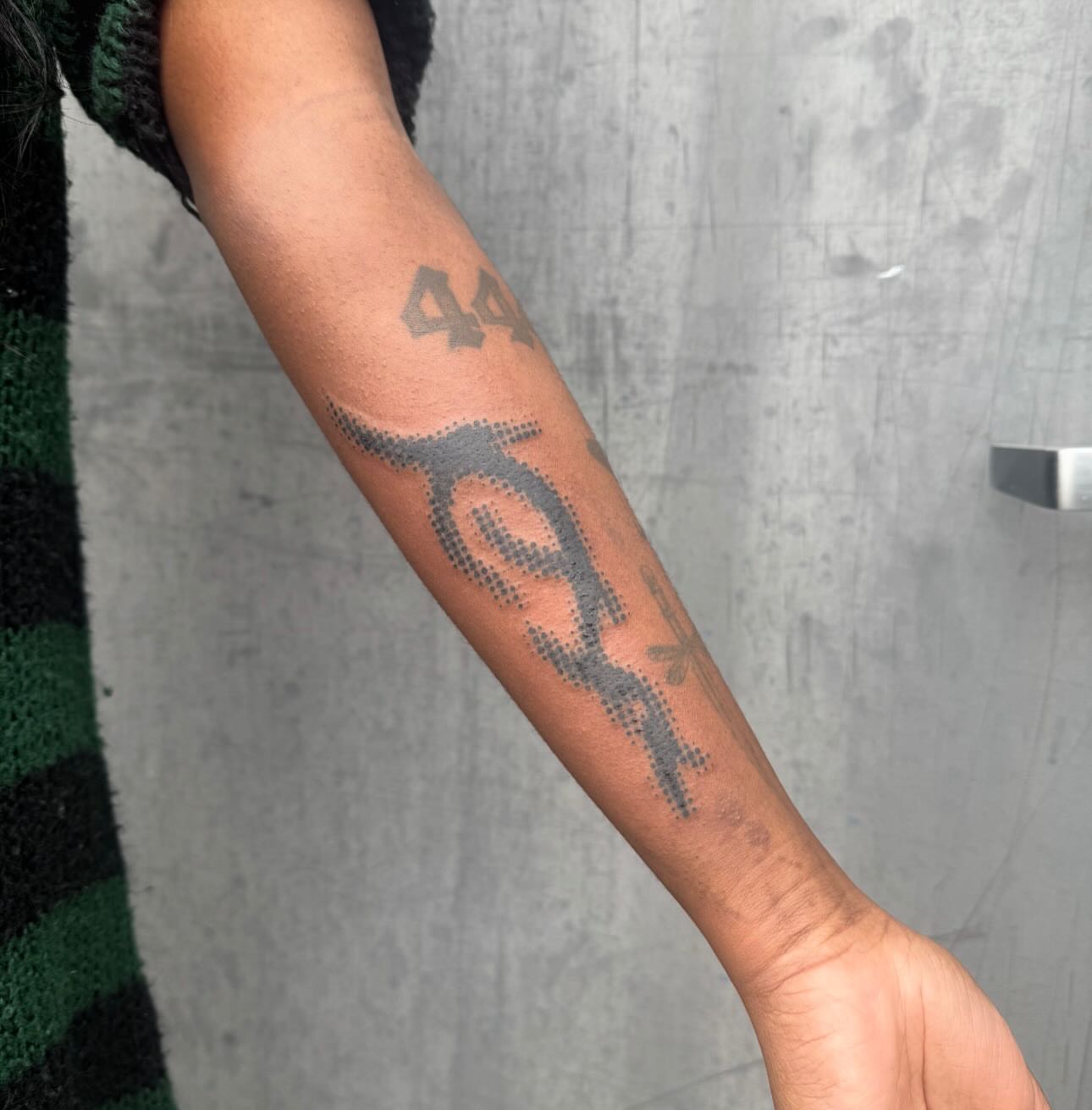Tattoo by @bluebyrdtattoos — dotwork