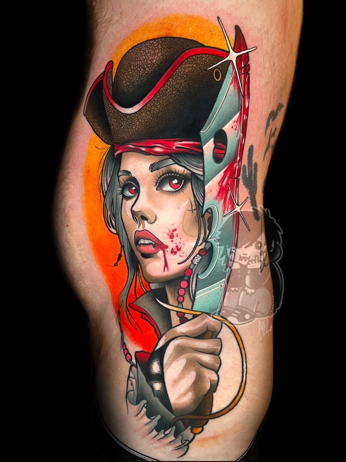 Tattoo by @nateleslietattoo — american_traditional, realism