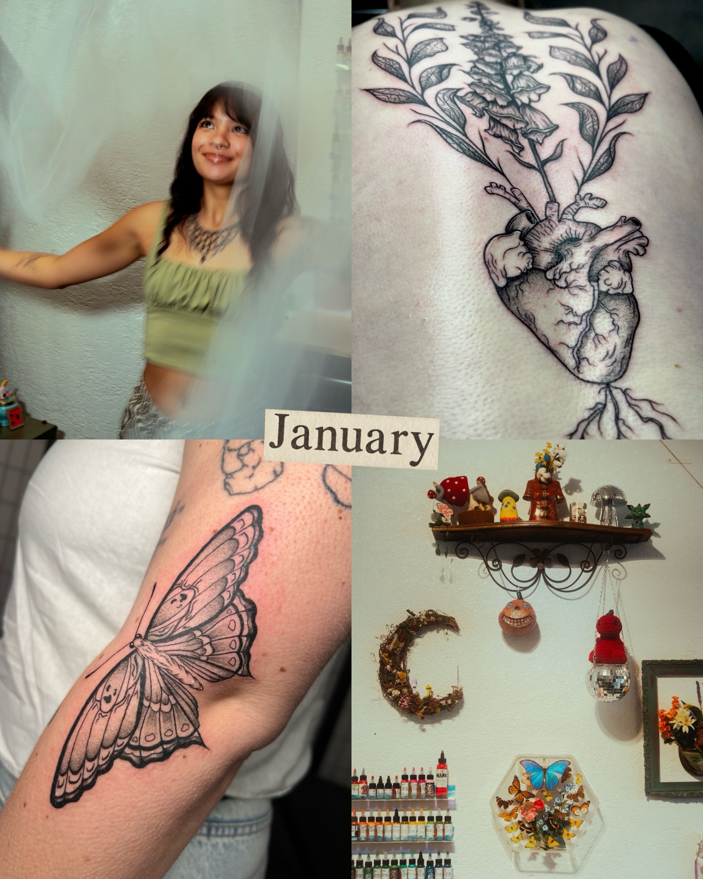 Heart with plant realism tattoo on the shoulder by ✨Syreena✨