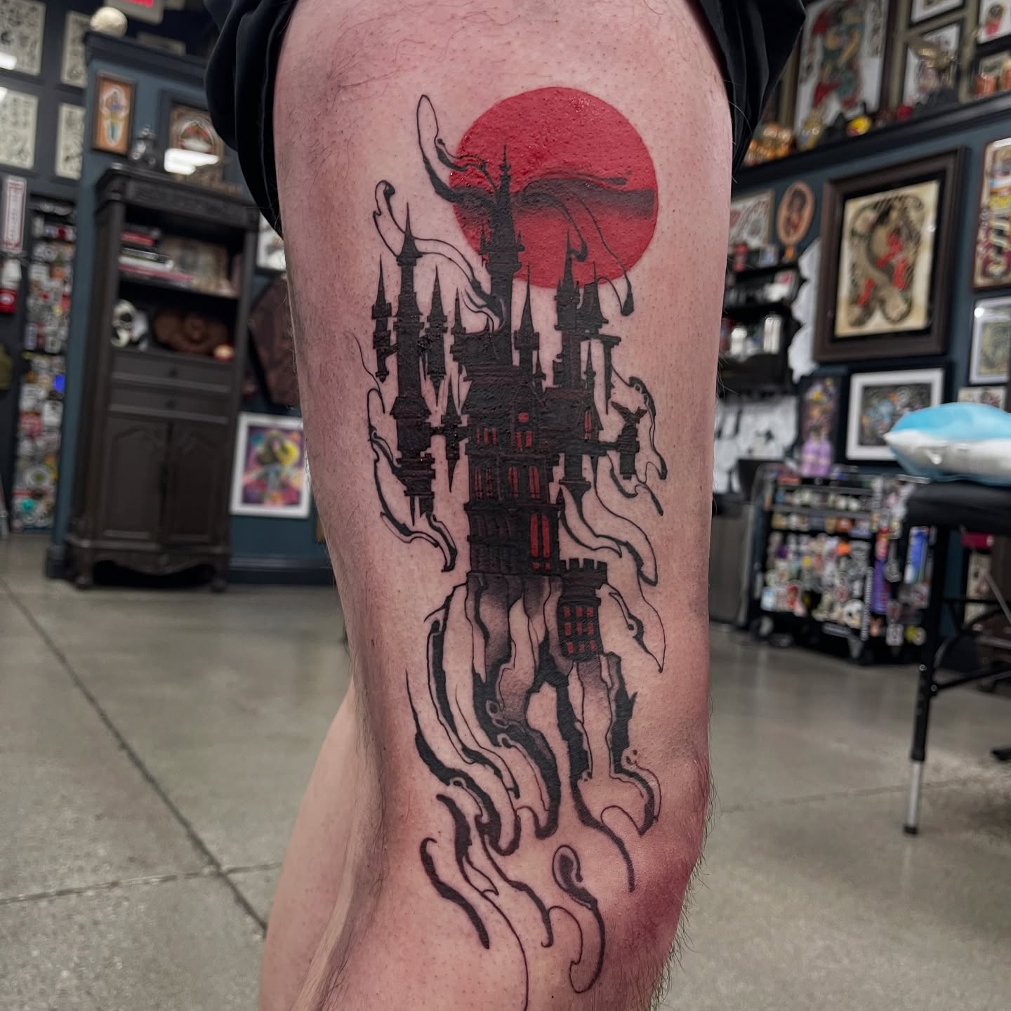 Tattoo by @space.paranoid — black_and_grey, dark_realism