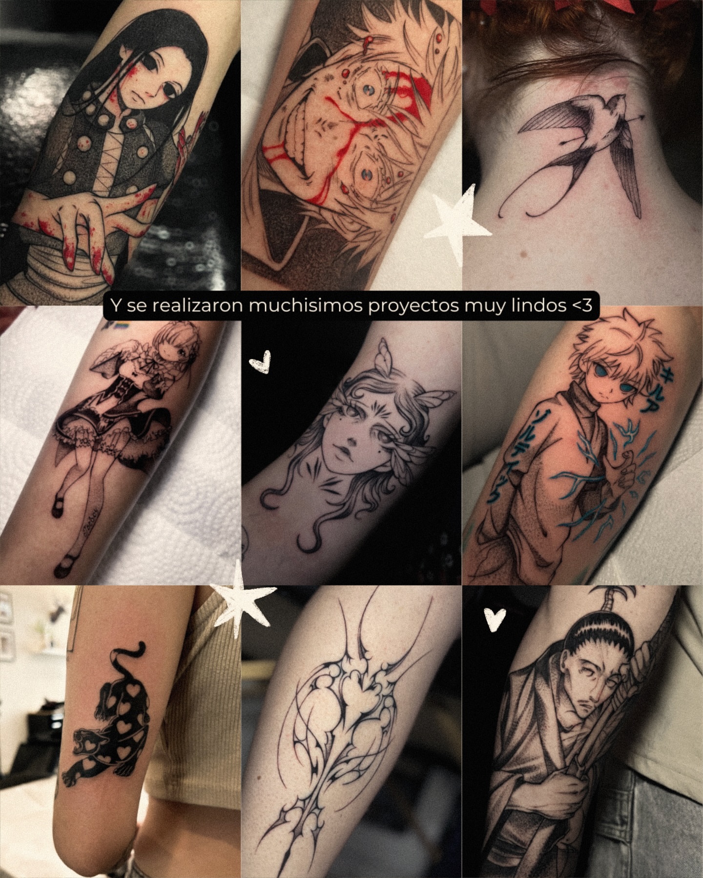 Tattoo by @gatxdelboske_ — anime, dotwork