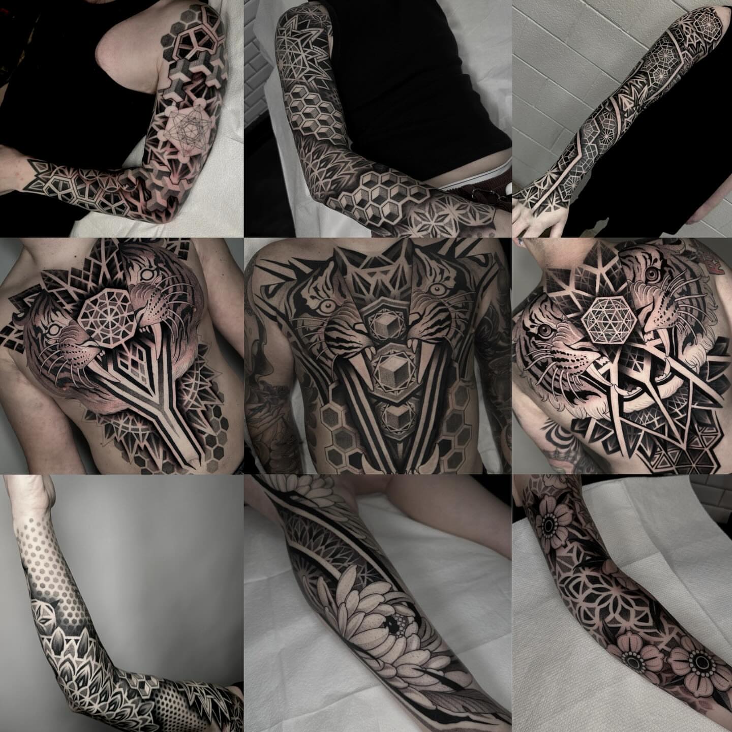 Tattoo by @kevinjohnson_143 — geometric, black_and_grey