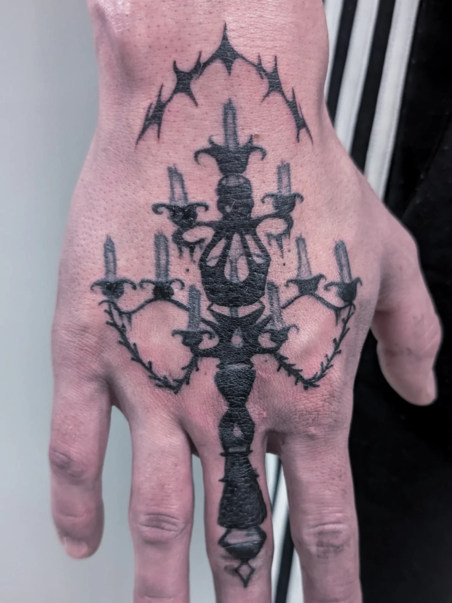 Tattoo by @poked.protein — black_and_grey