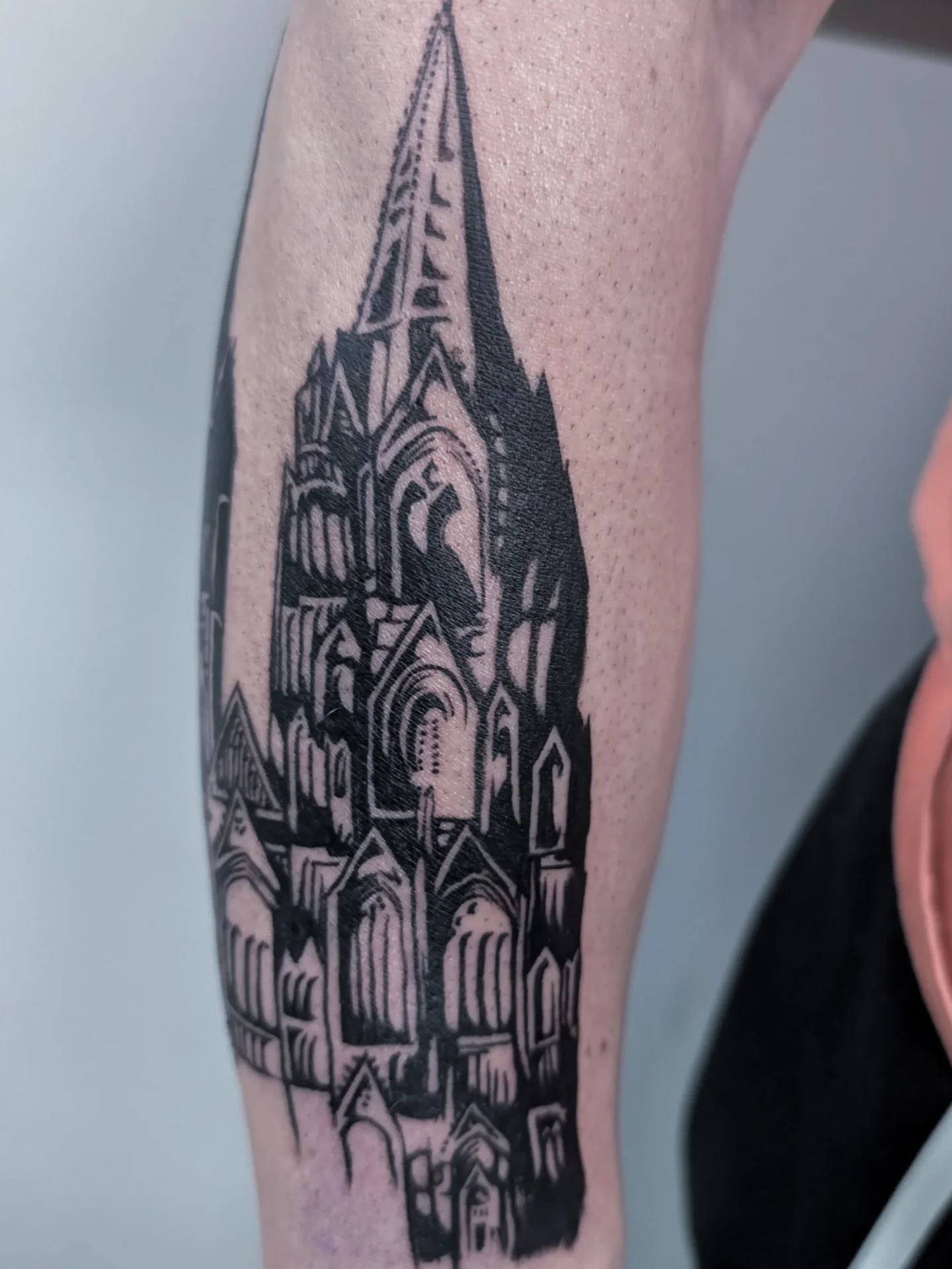 Tattoo by @poked.protein — black_and_grey