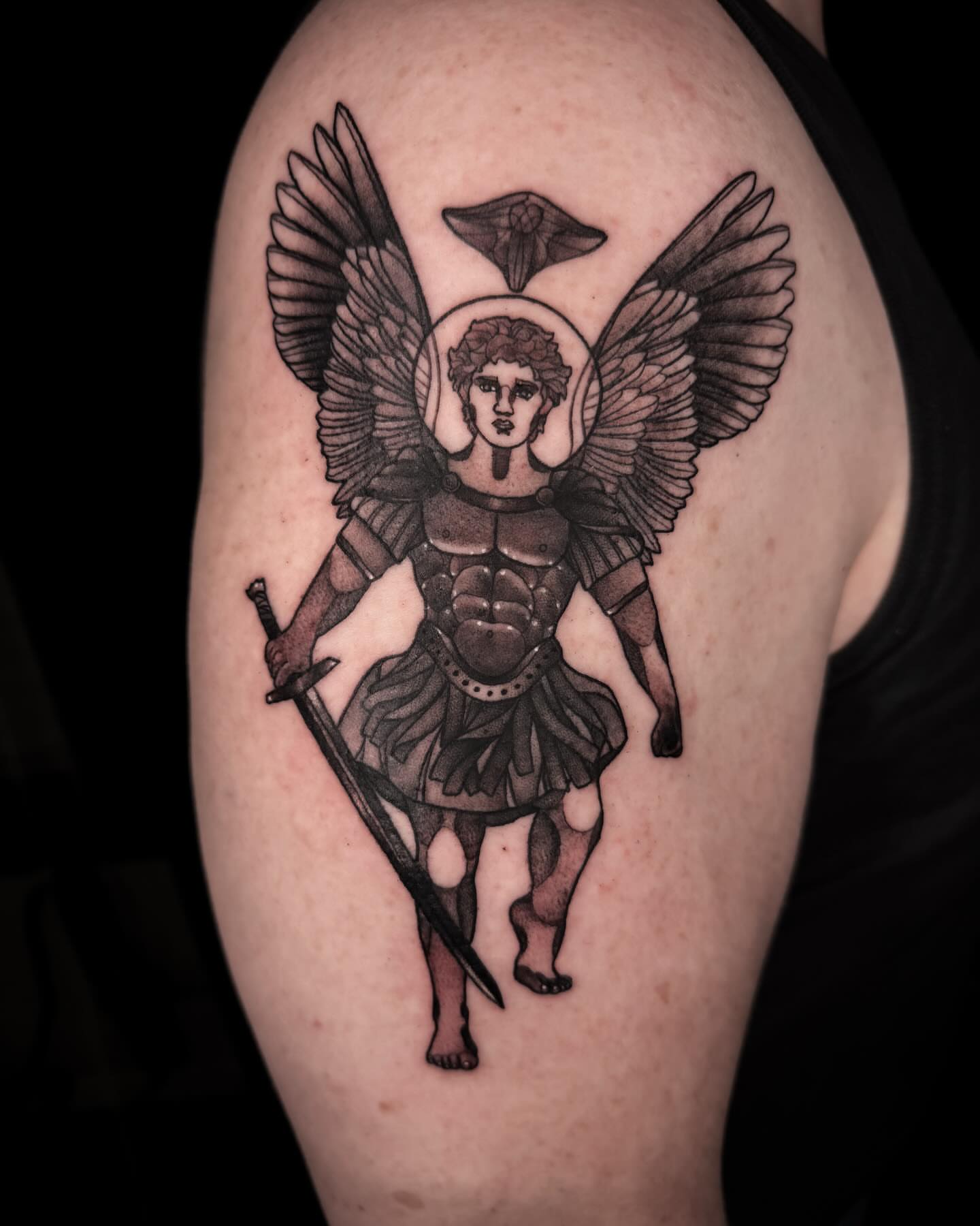Tattoo by @dilloneavestattoo — black_and_grey