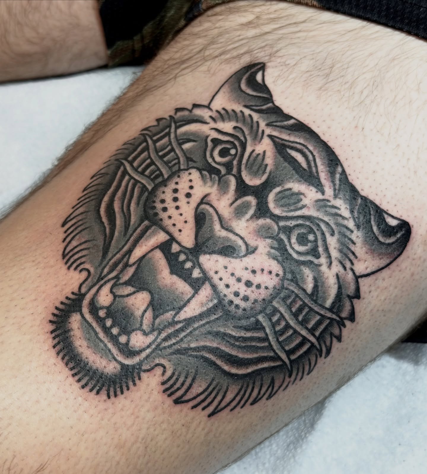Tattoo by @sweetluketattoos — black_and_grey