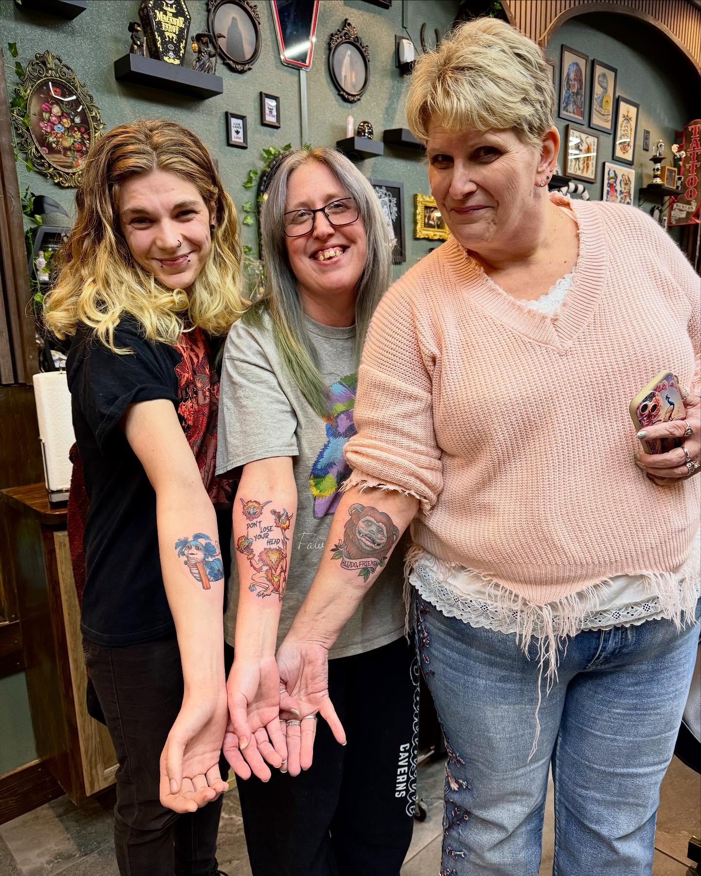 Ice cream cone American traditional tattoo on the forearm by Ashley Kayser