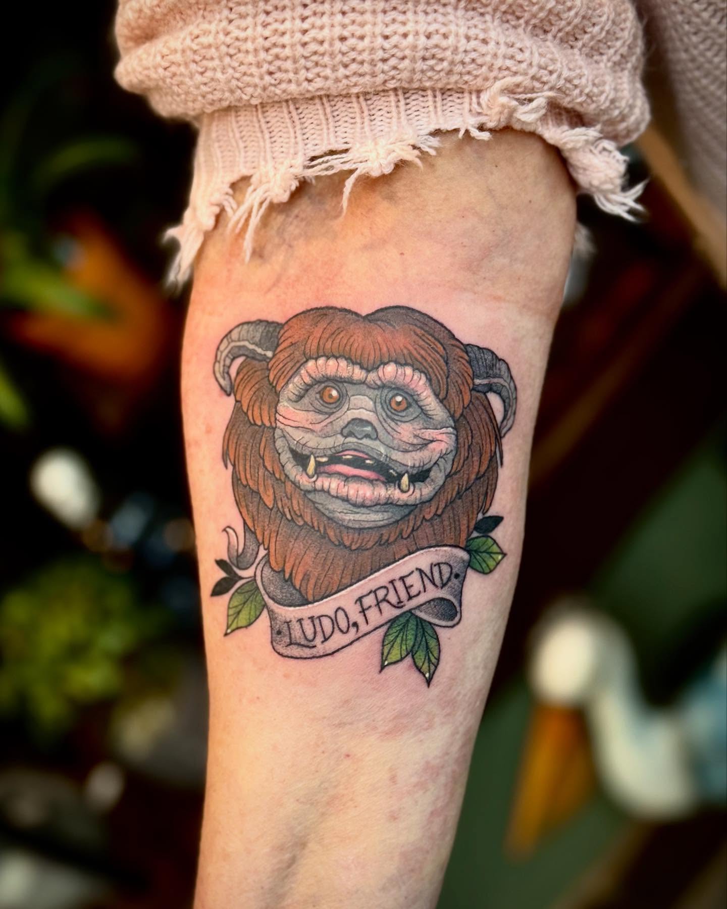 Gorilla realism tattoo on the forearm by Ashley Kayser