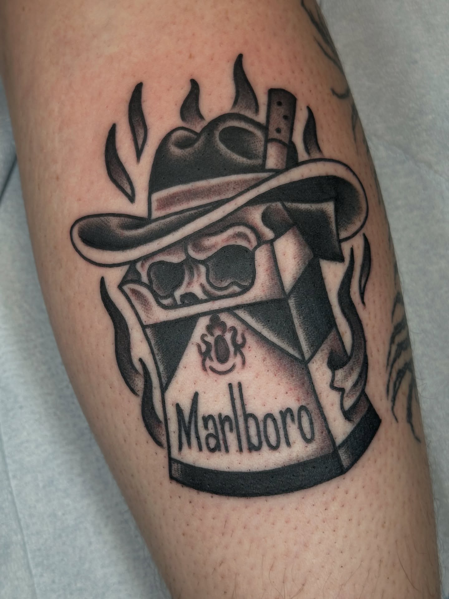 Tattoo by @bails.tattooer — american_traditional, black_and_grey