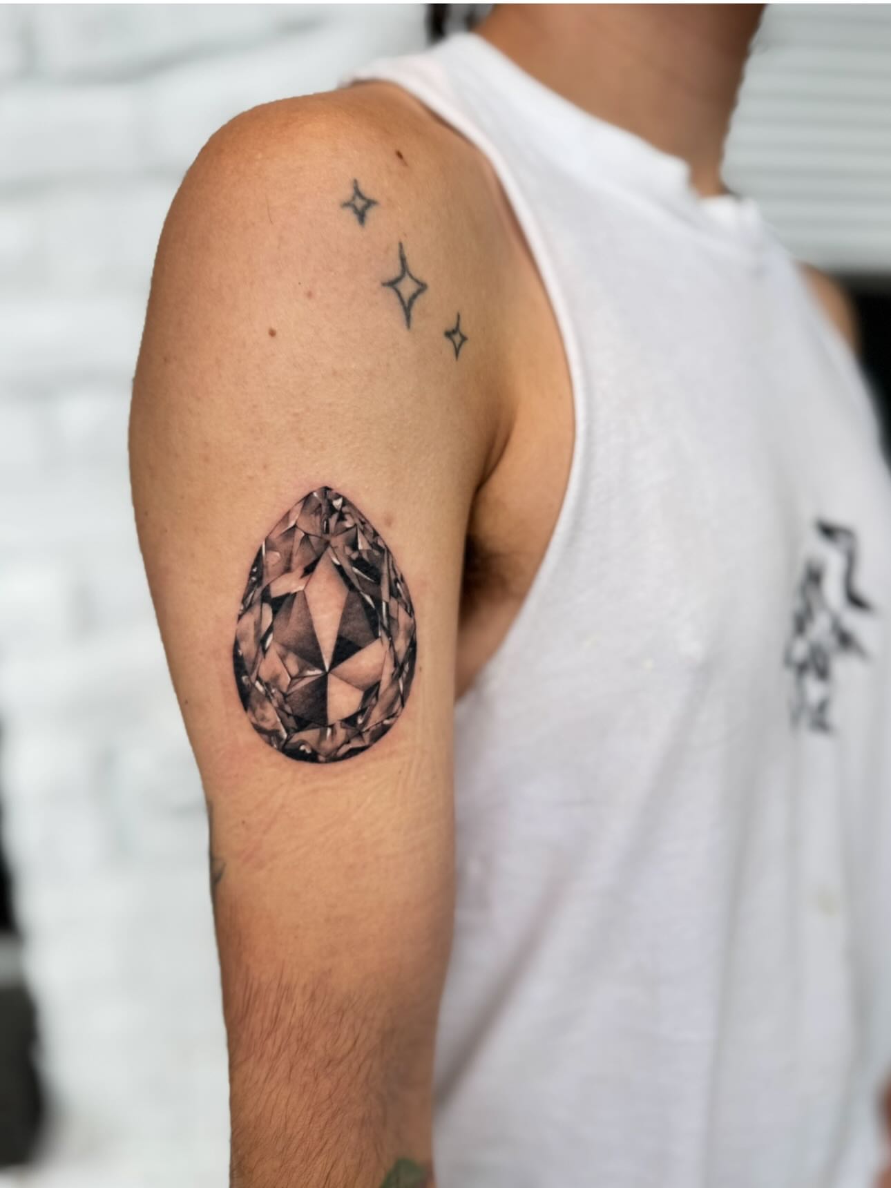 Gemstone geometric tattoo on the forearm by Lily Cuoio~ Seattle