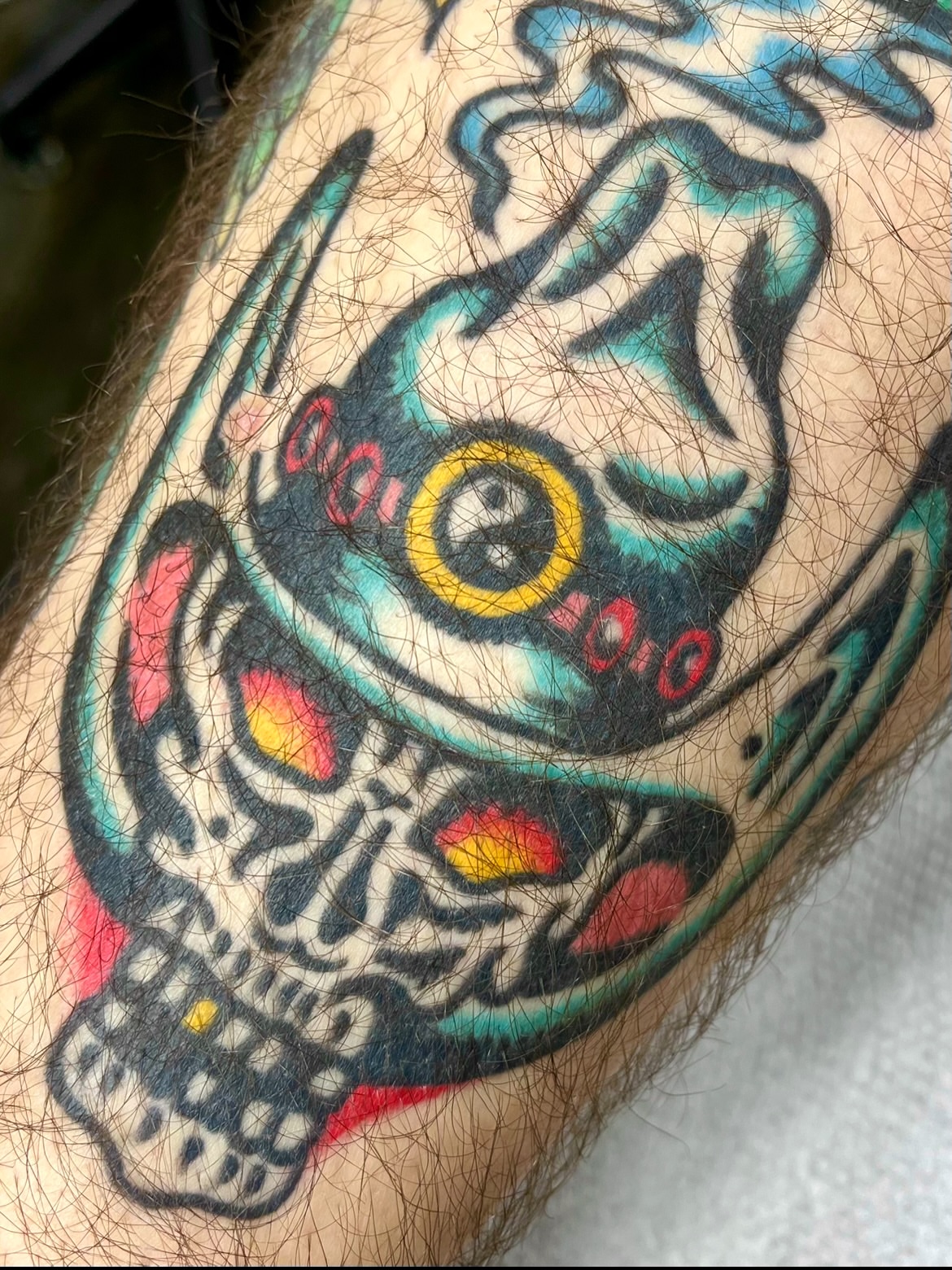 Sugar skull Chicano tattoo on the forearm by π΅ππππ π¬ππππ