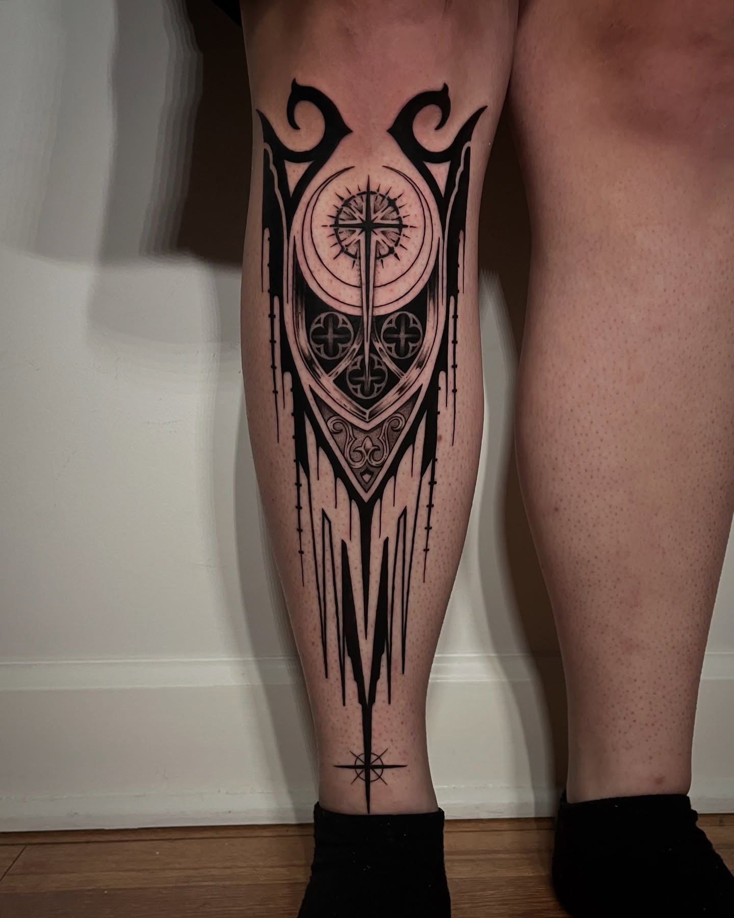 Tattoo by @tattoosbycameronj — blackwork, geometric