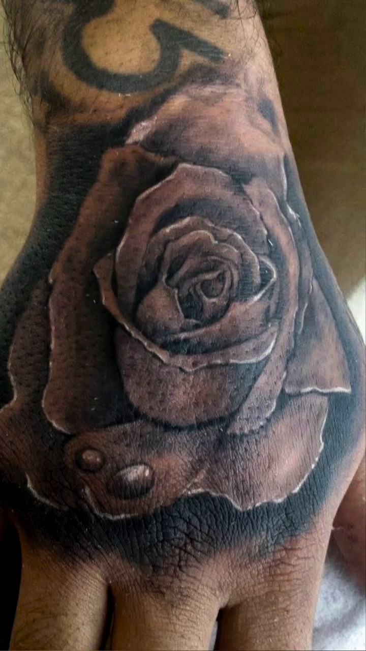 Rose realism tattoo by Beto Tats, Round Rock, Texas