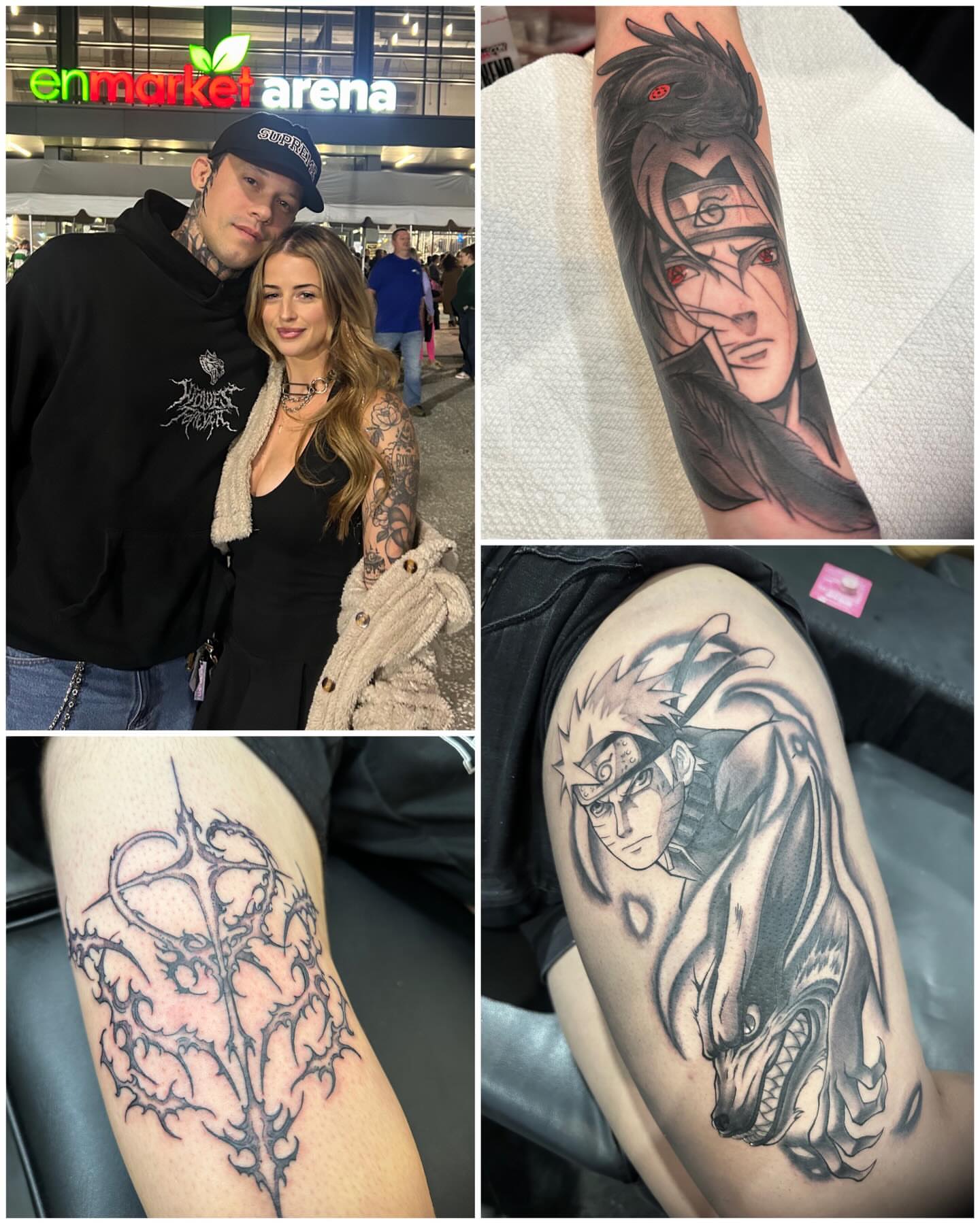 Anime characters anime tattoo on the forearm by Alfred