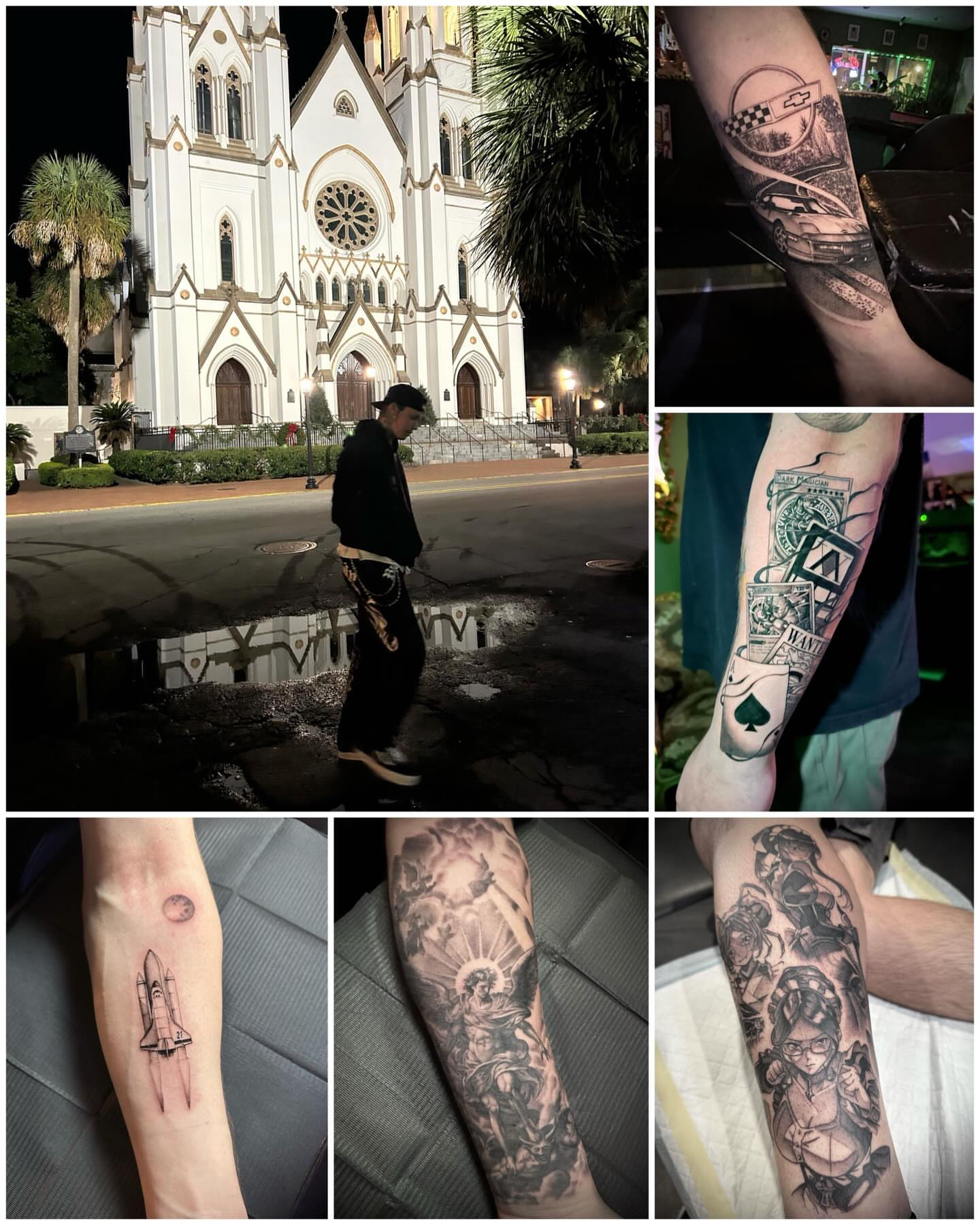 Space shuttle black and grey tattoo on the forearm by Alfred