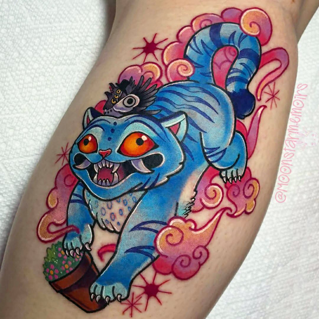 Tattoo by @moonstarmemoirs โ new_school, dotwork